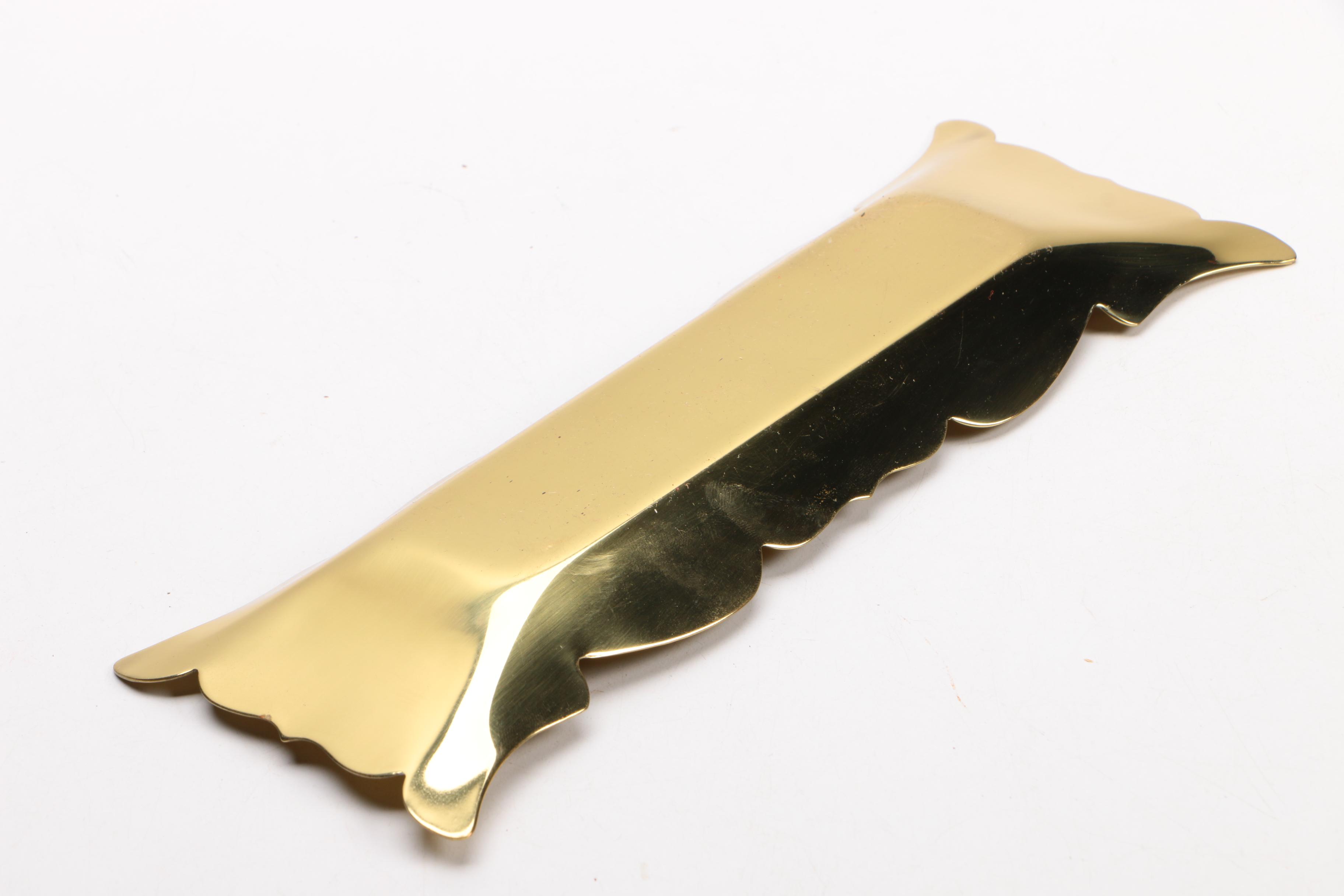 Vintage Brass Desk Organizers