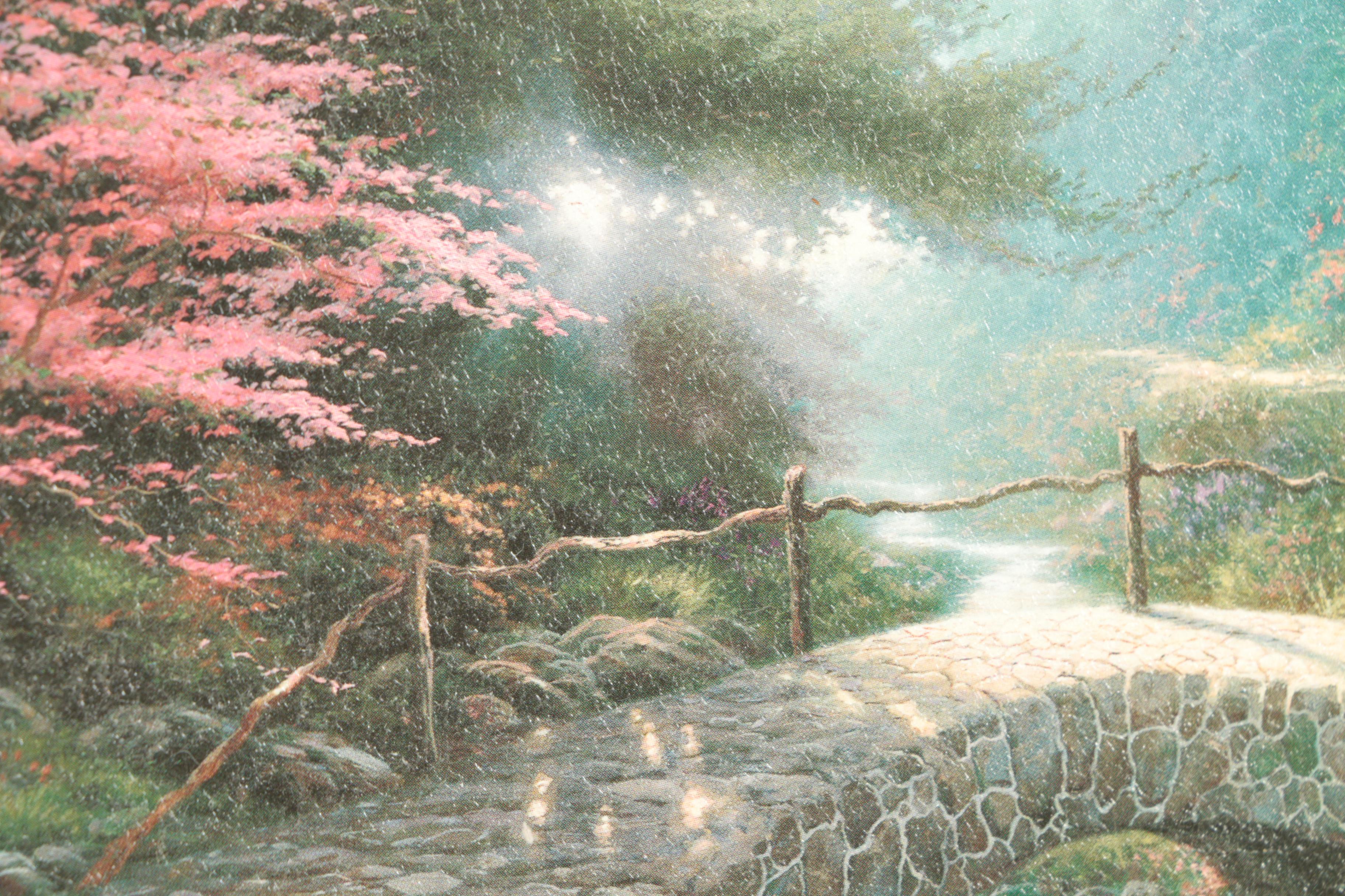 Offset Lithograph After Thomas Kinkade "Bridge of Faith"