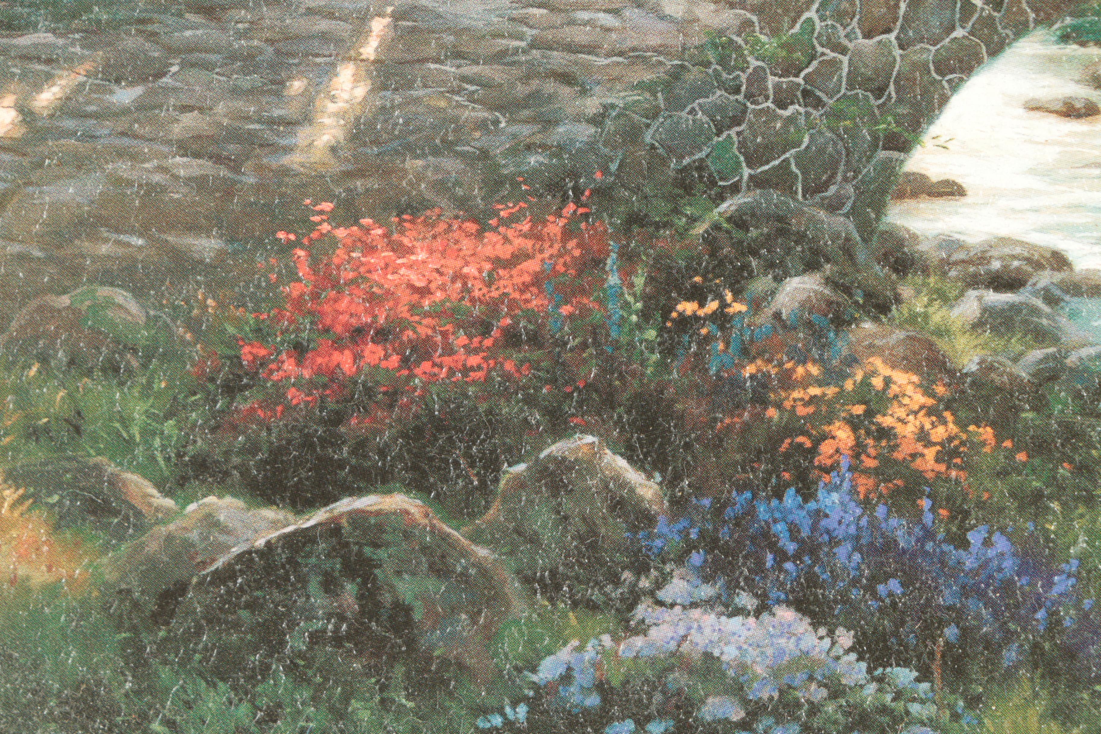 Offset Lithograph After Thomas Kinkade "Bridge of Faith"