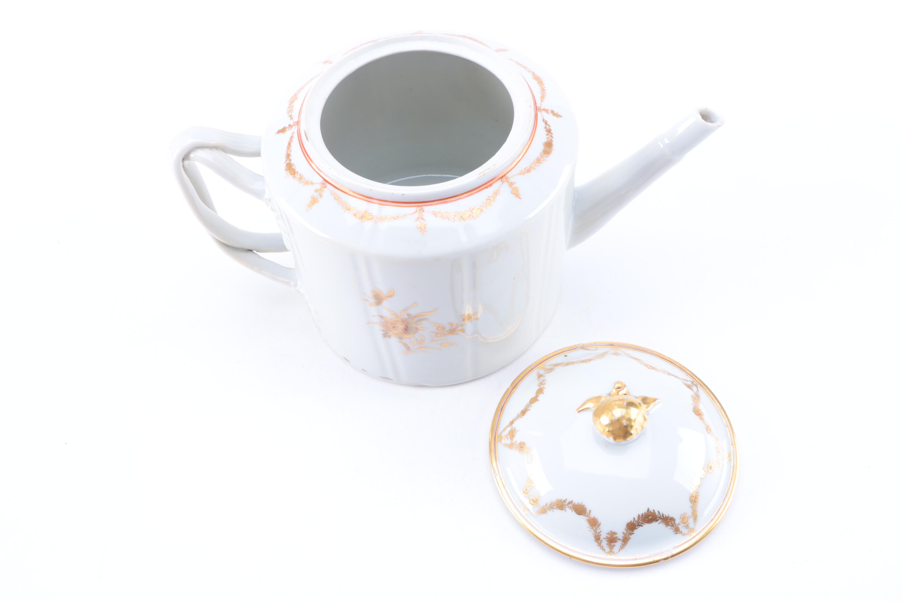 Antique Hand-Painted Porcelain Tableware