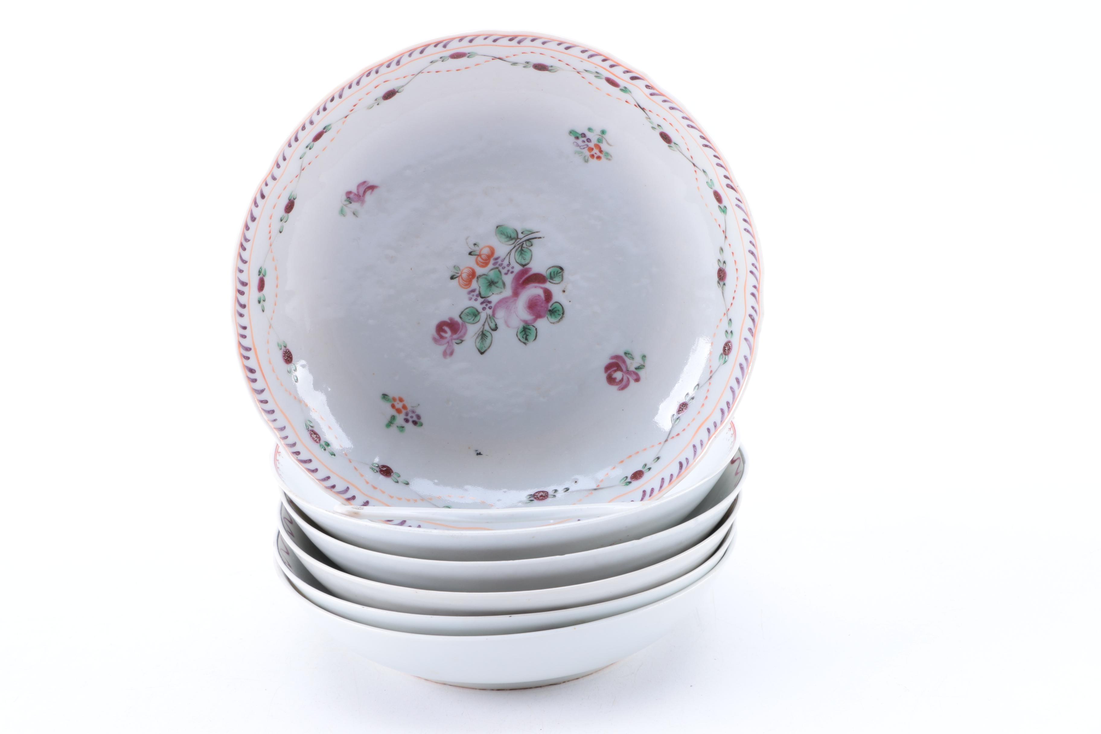 Antique Hand-Painted Porcelain Tableware