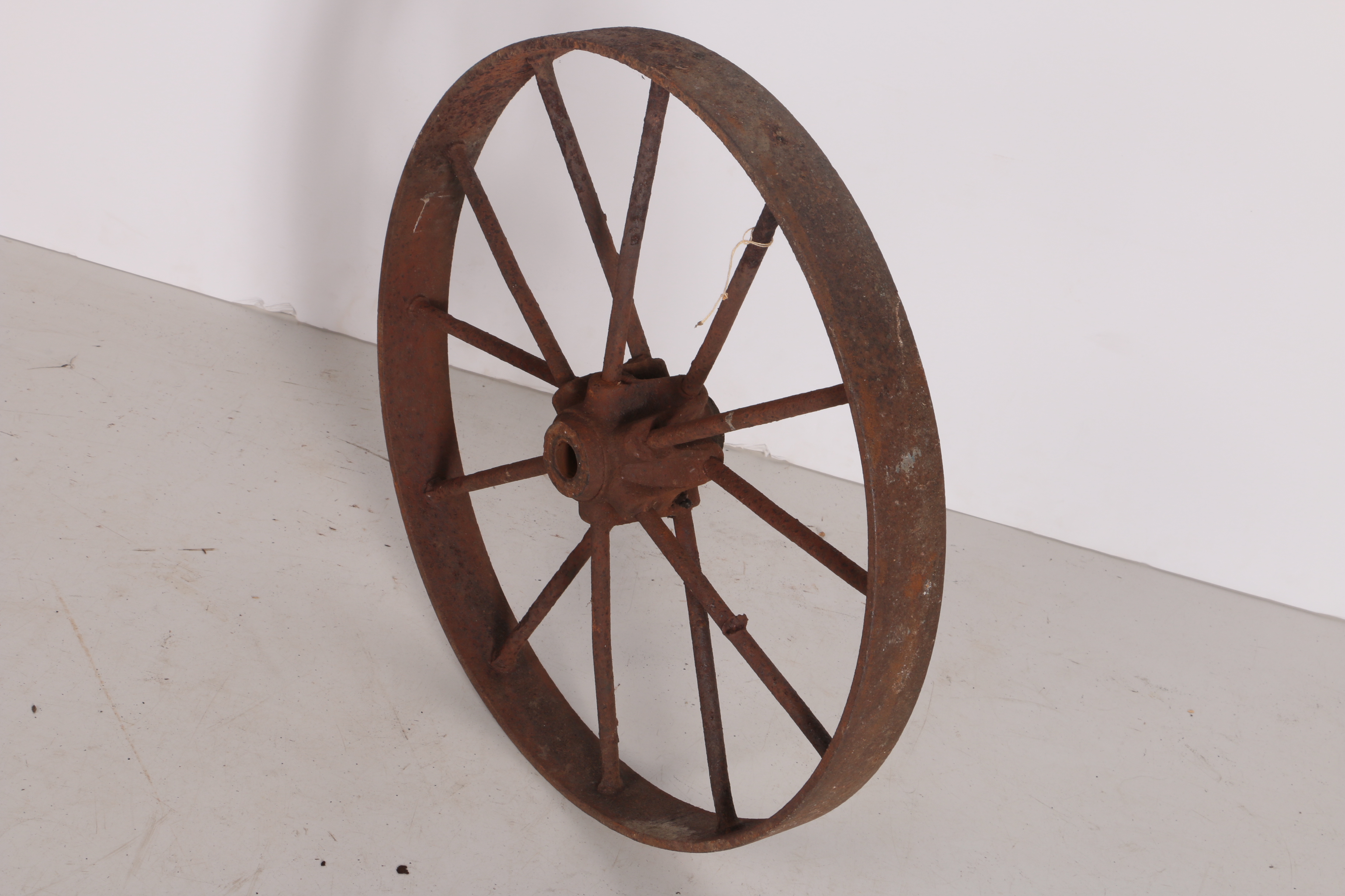 Two Decorative Metal Wagon Wheels