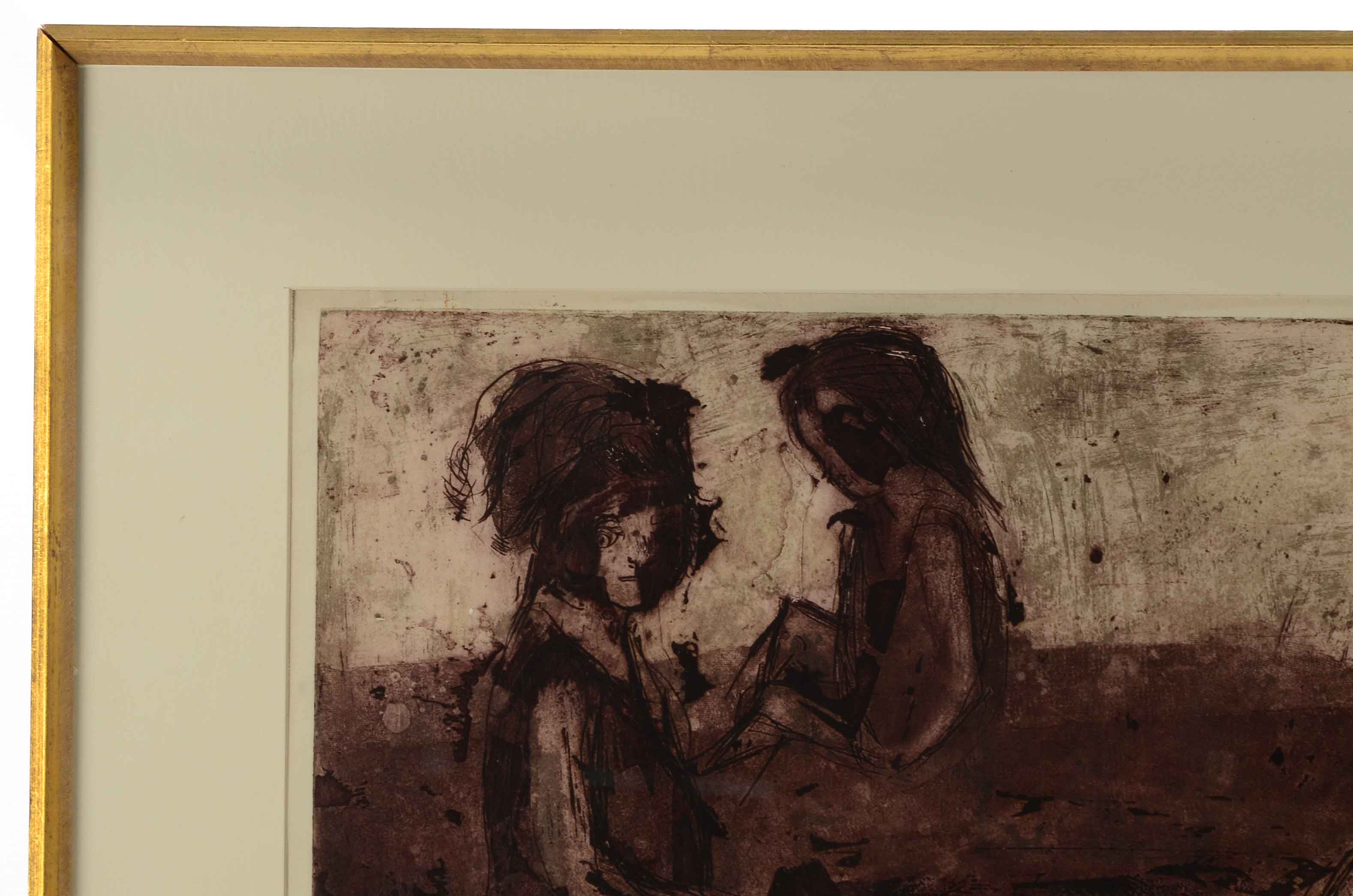 Ellen Milan Signed Artist's Proof Collograph "Premonition"