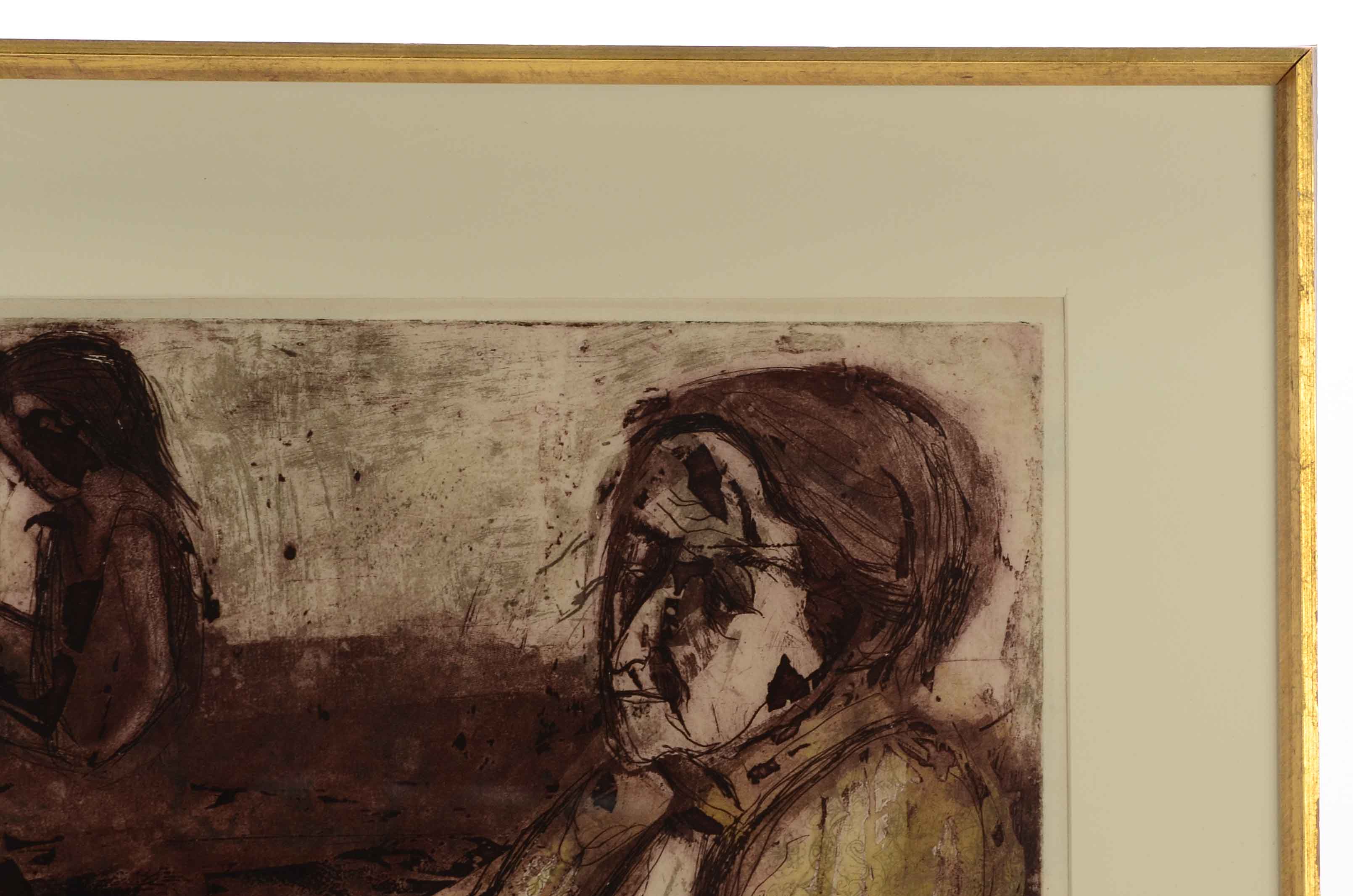 Ellen Milan Signed Artist's Proof Collograph "Premonition"