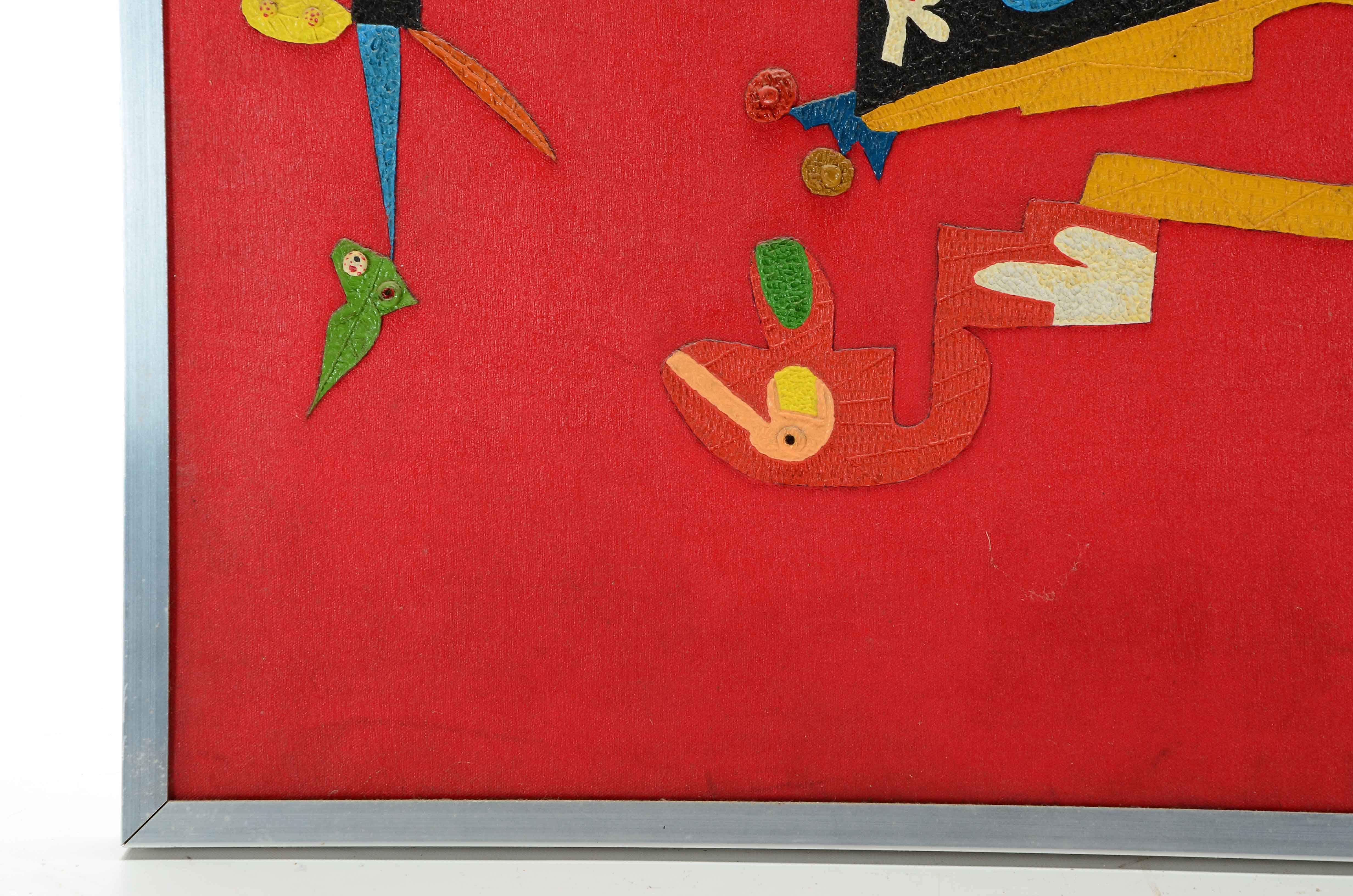 Henri Pierre Esteve Di Meliora Mixed Media Abstract Painting "Empty Face"