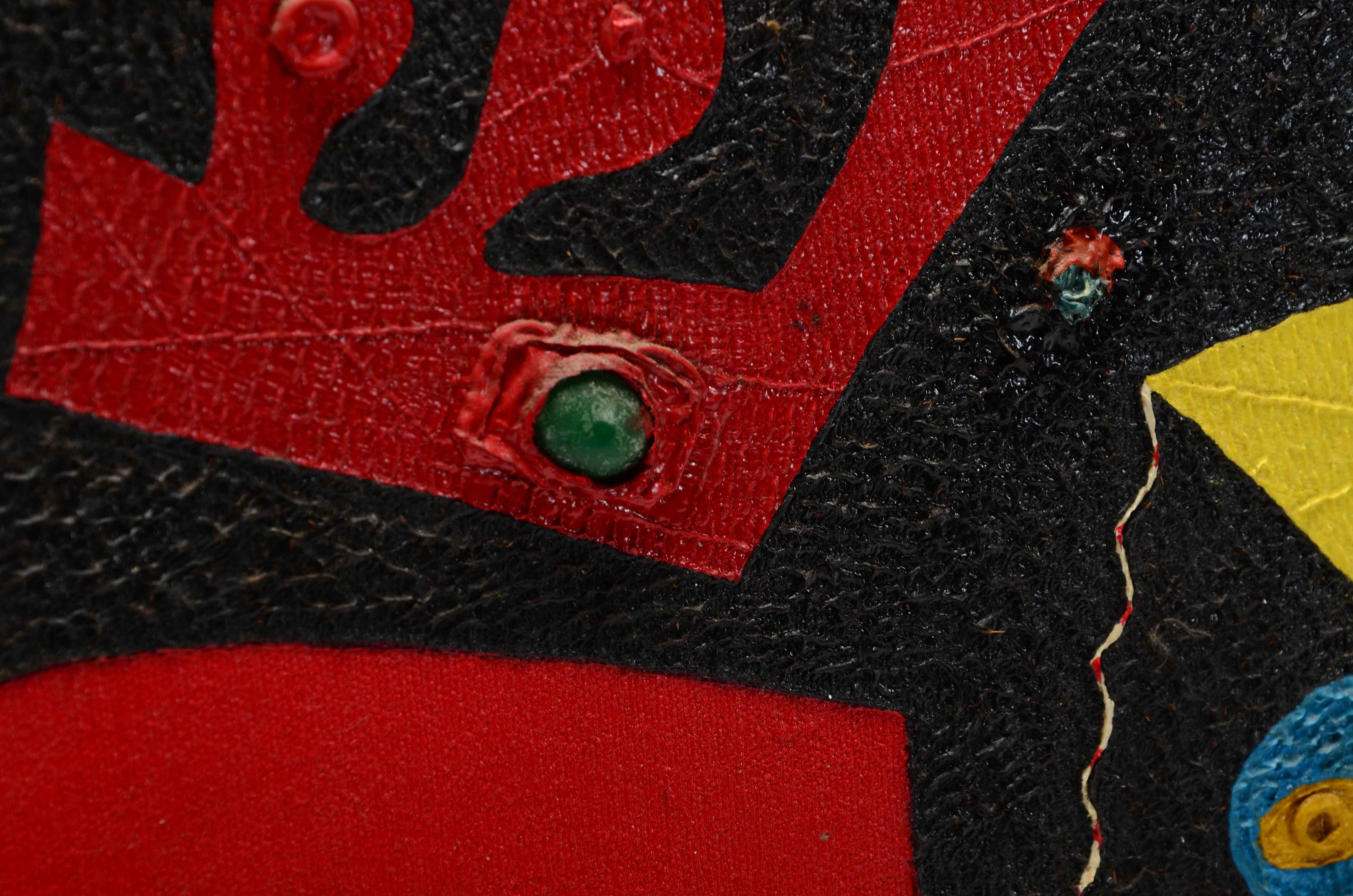 Henri Pierre Esteve Di Meliora Mixed Media Abstract Painting "Empty Face"