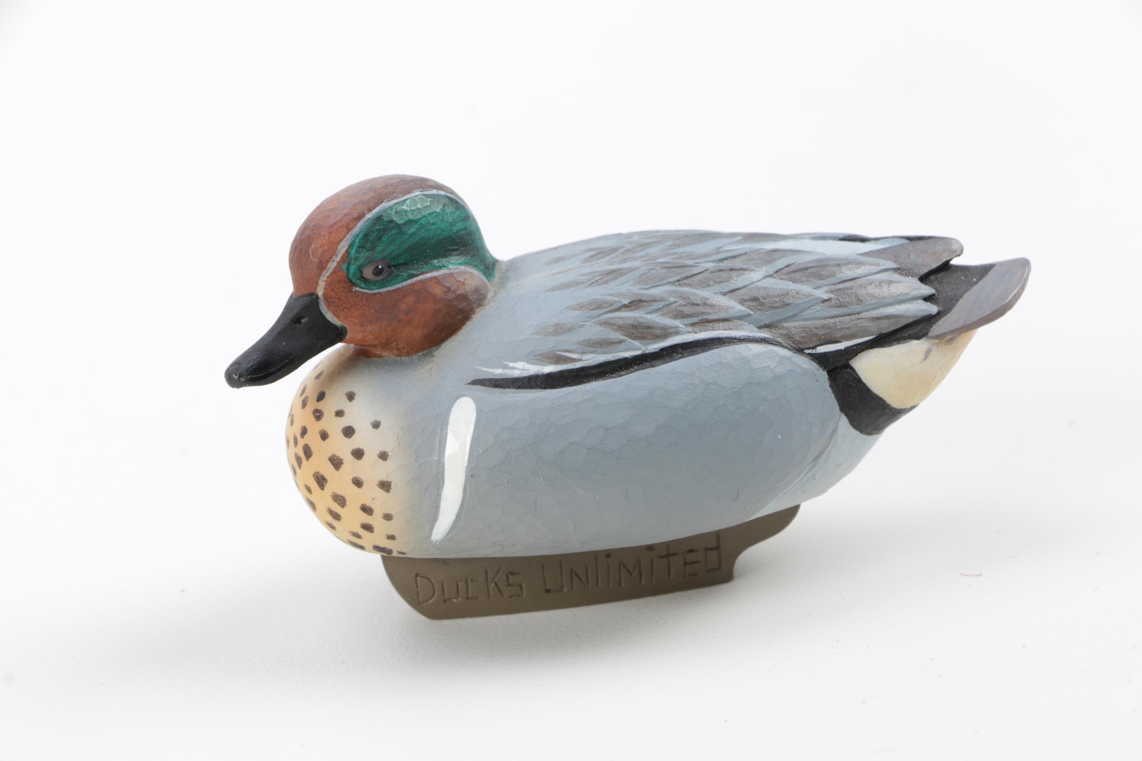 Ducks Unlimited Wooden Decoy Figurines from Jett Brunet