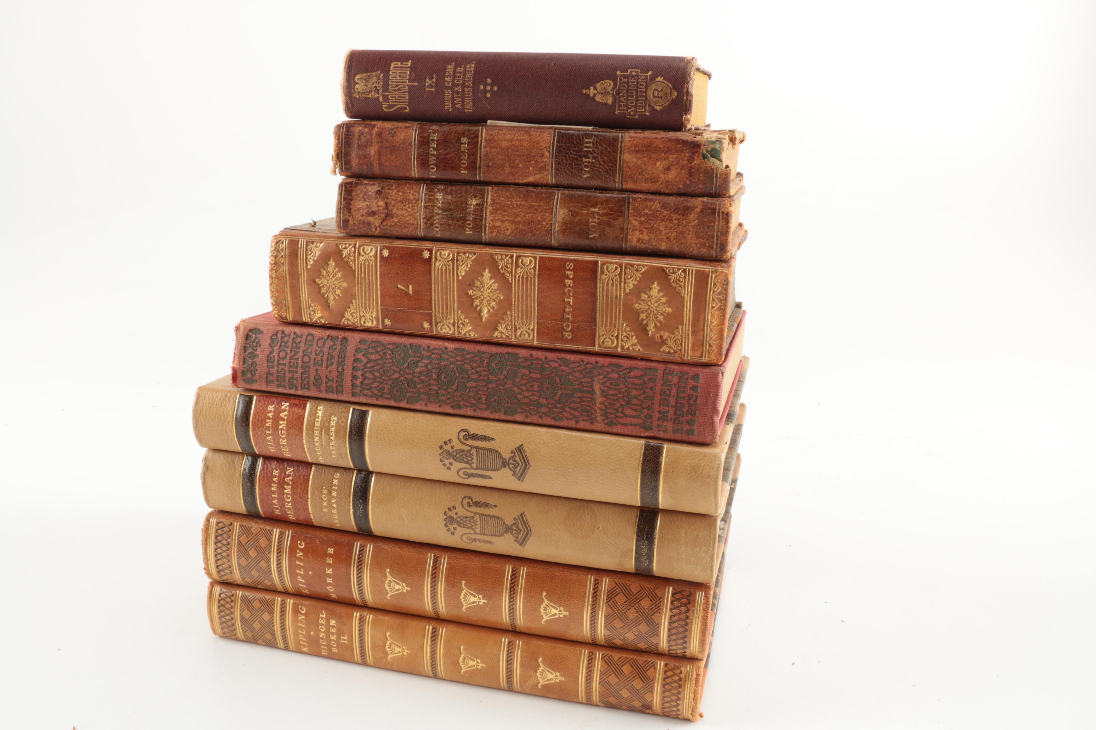 Assorted Vintage Hardcover Books  Featuring William Shakespeare