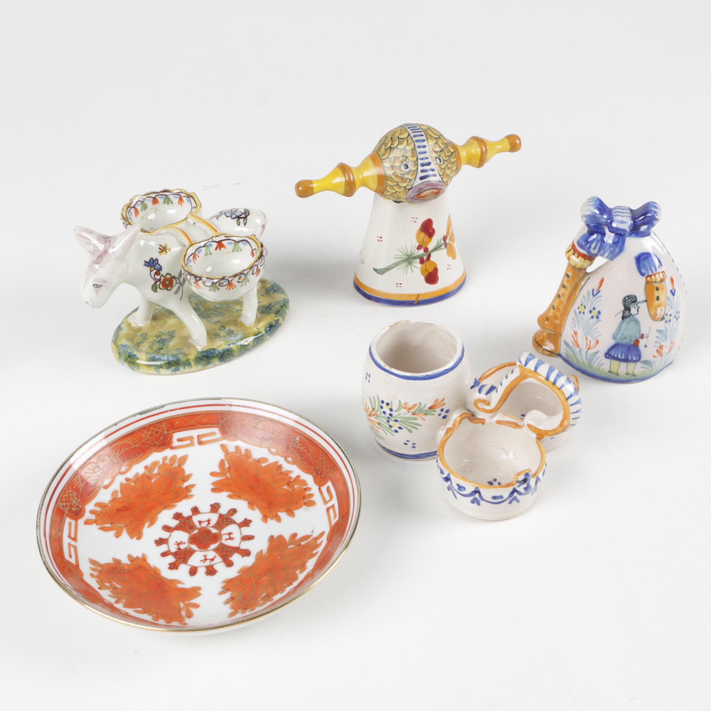 Pottery Collection Including Henriot Quimper