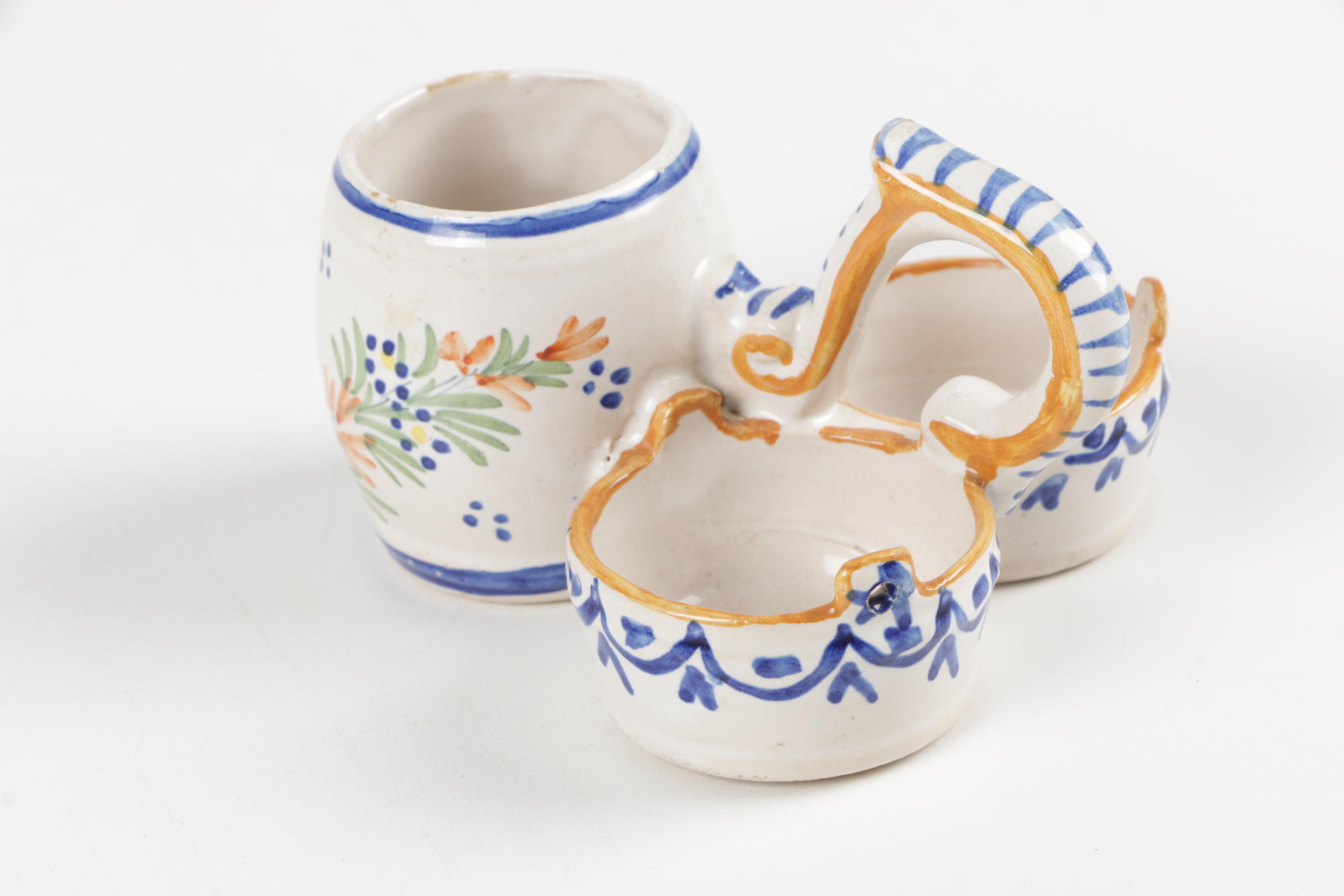 Pottery Collection Including Henriot Quimper