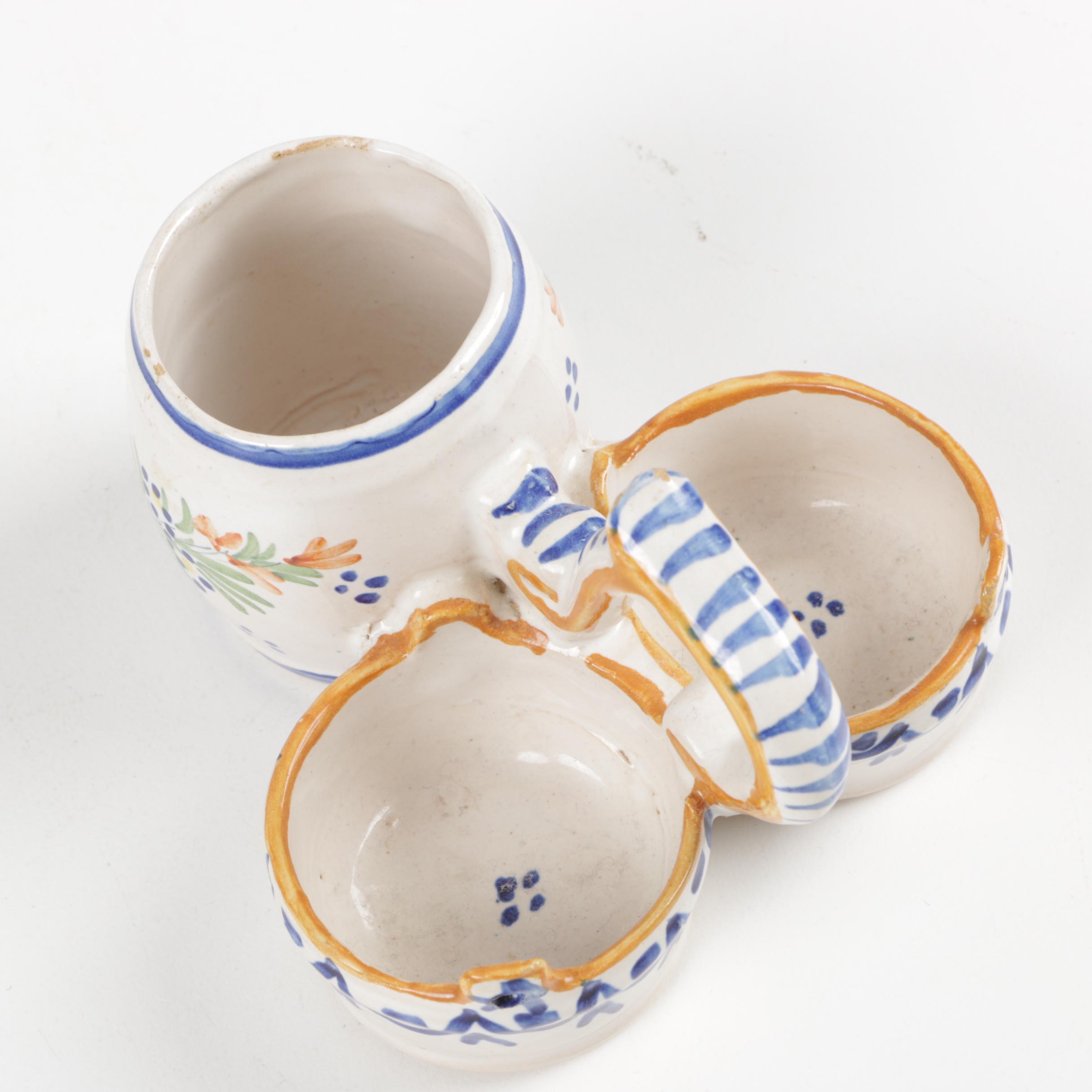 Pottery Collection Including Henriot Quimper