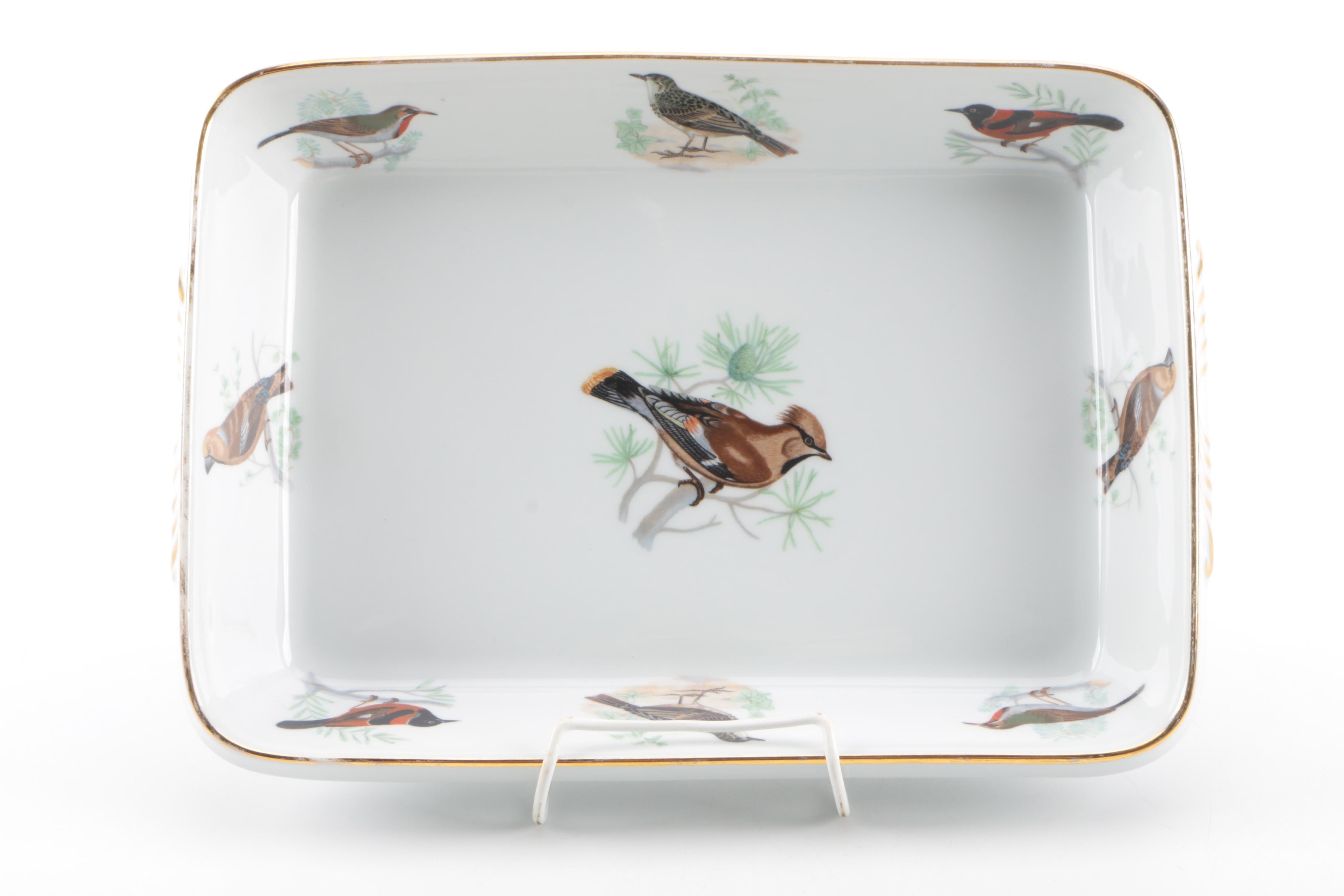 French Porcelain Serveware Featuring Louis Lourioux
