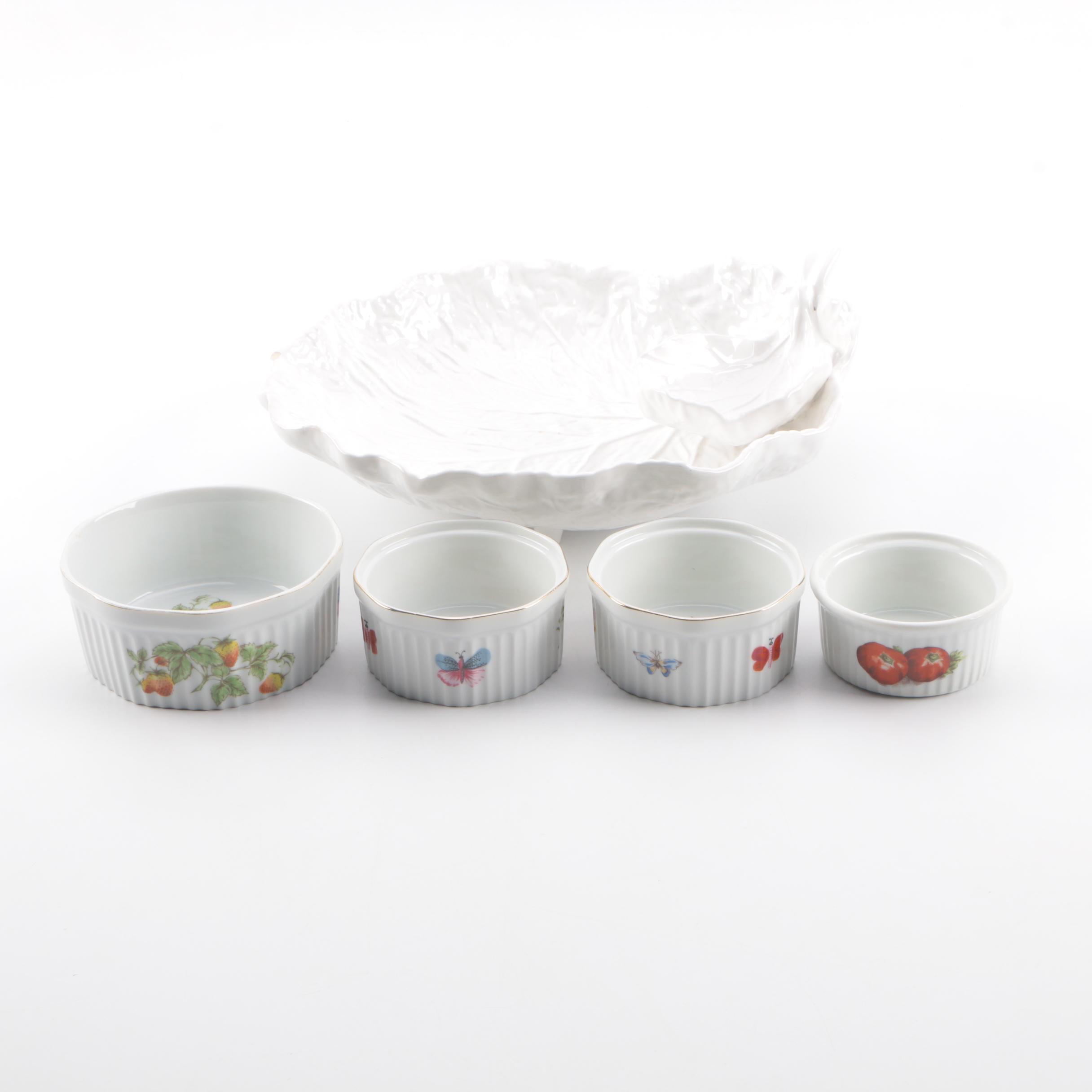 Garden-Themed Ceramic Serveware