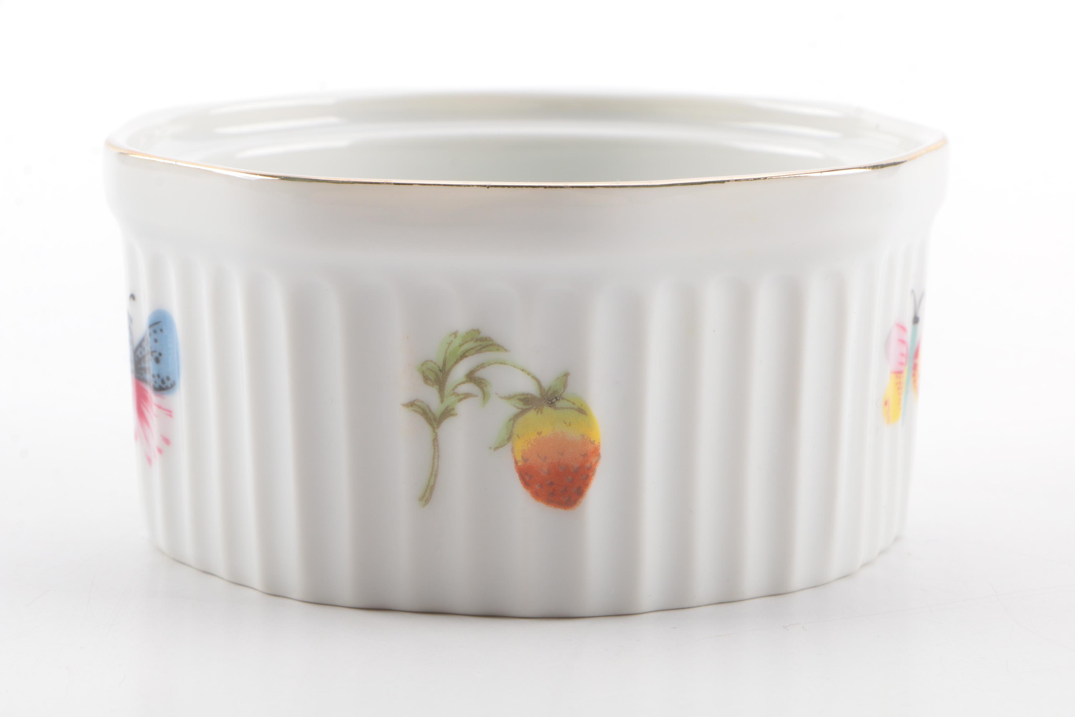 Garden-Themed Ceramic Serveware