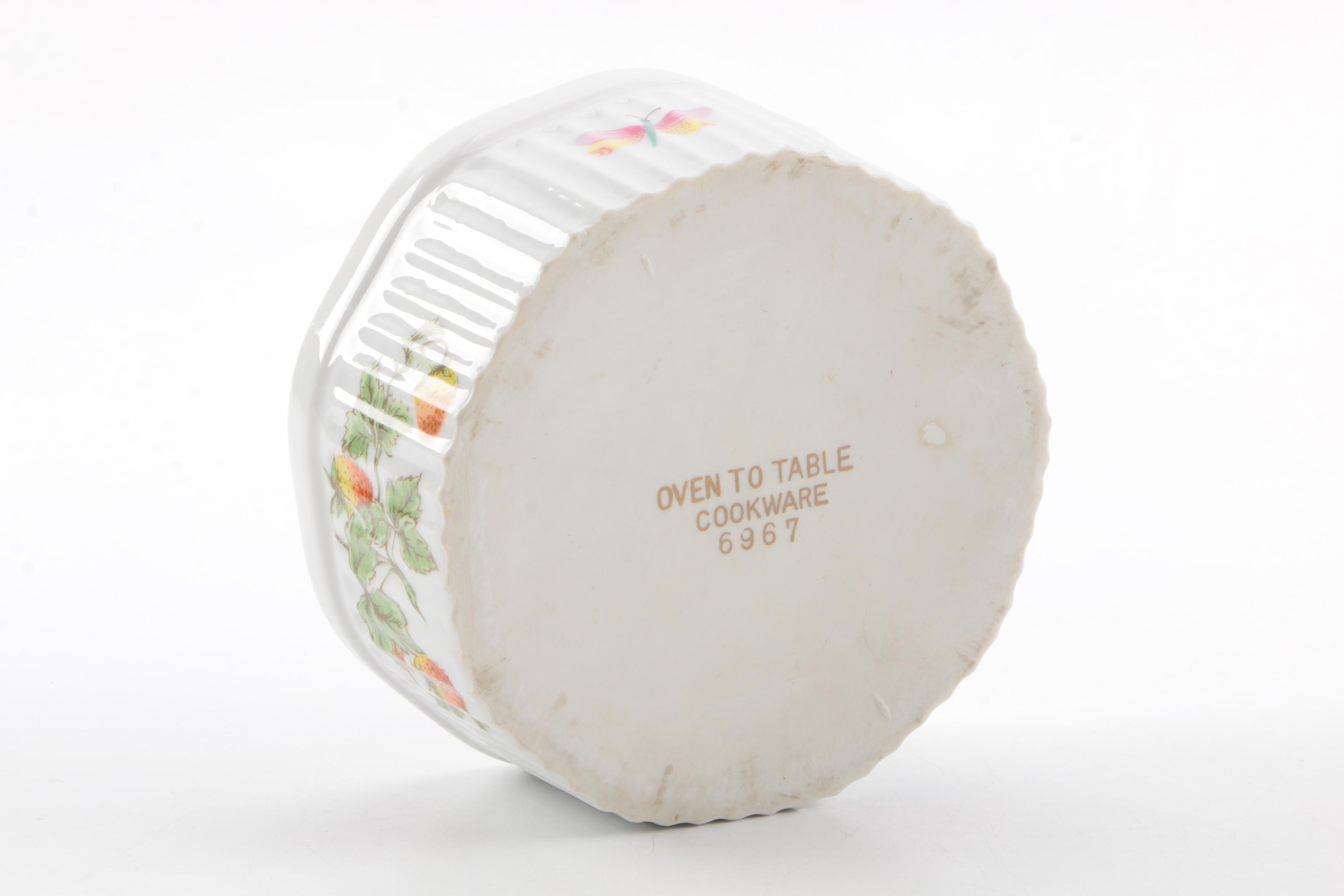 Garden-Themed Ceramic Serveware