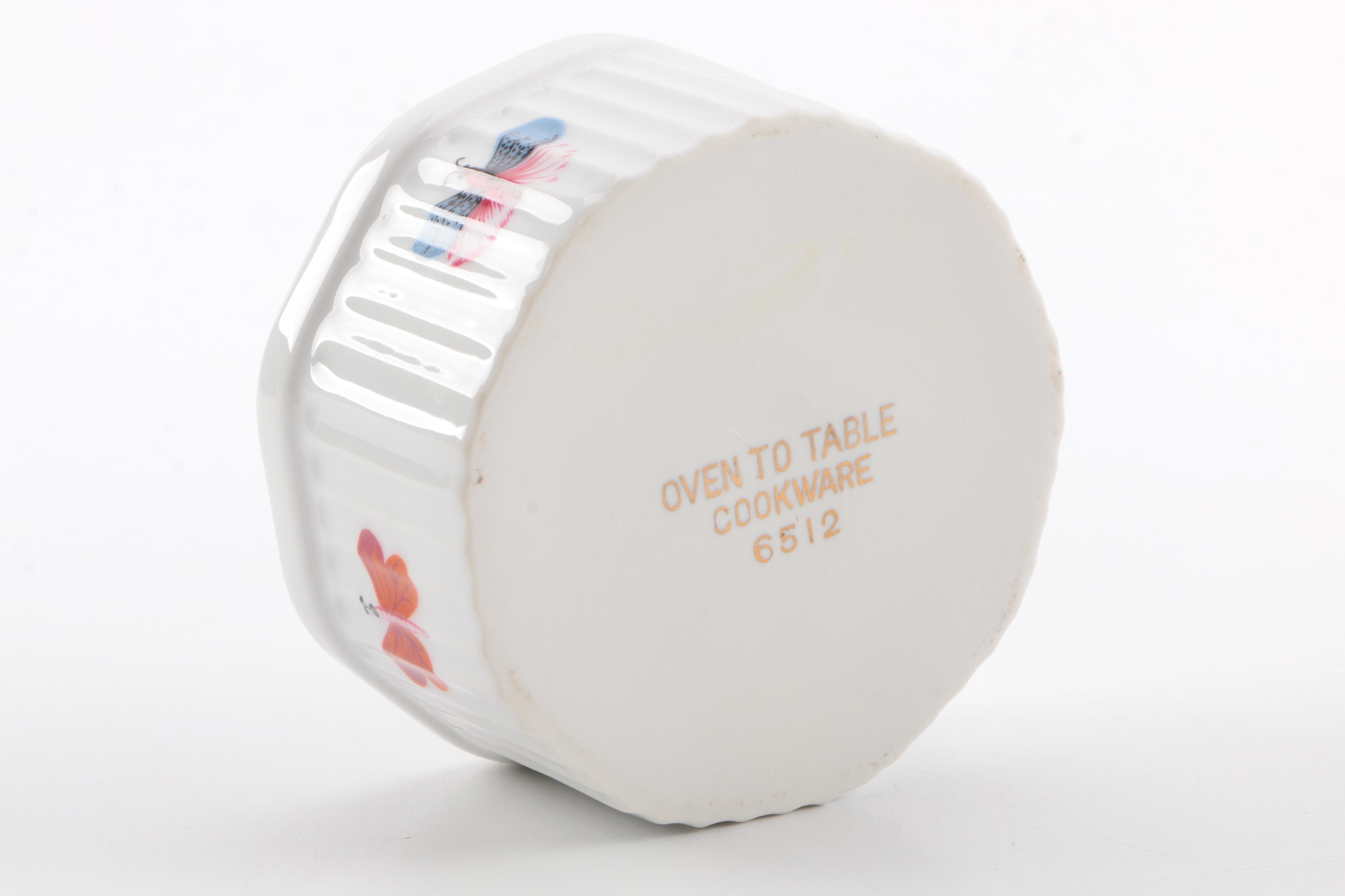 Garden-Themed Ceramic Serveware