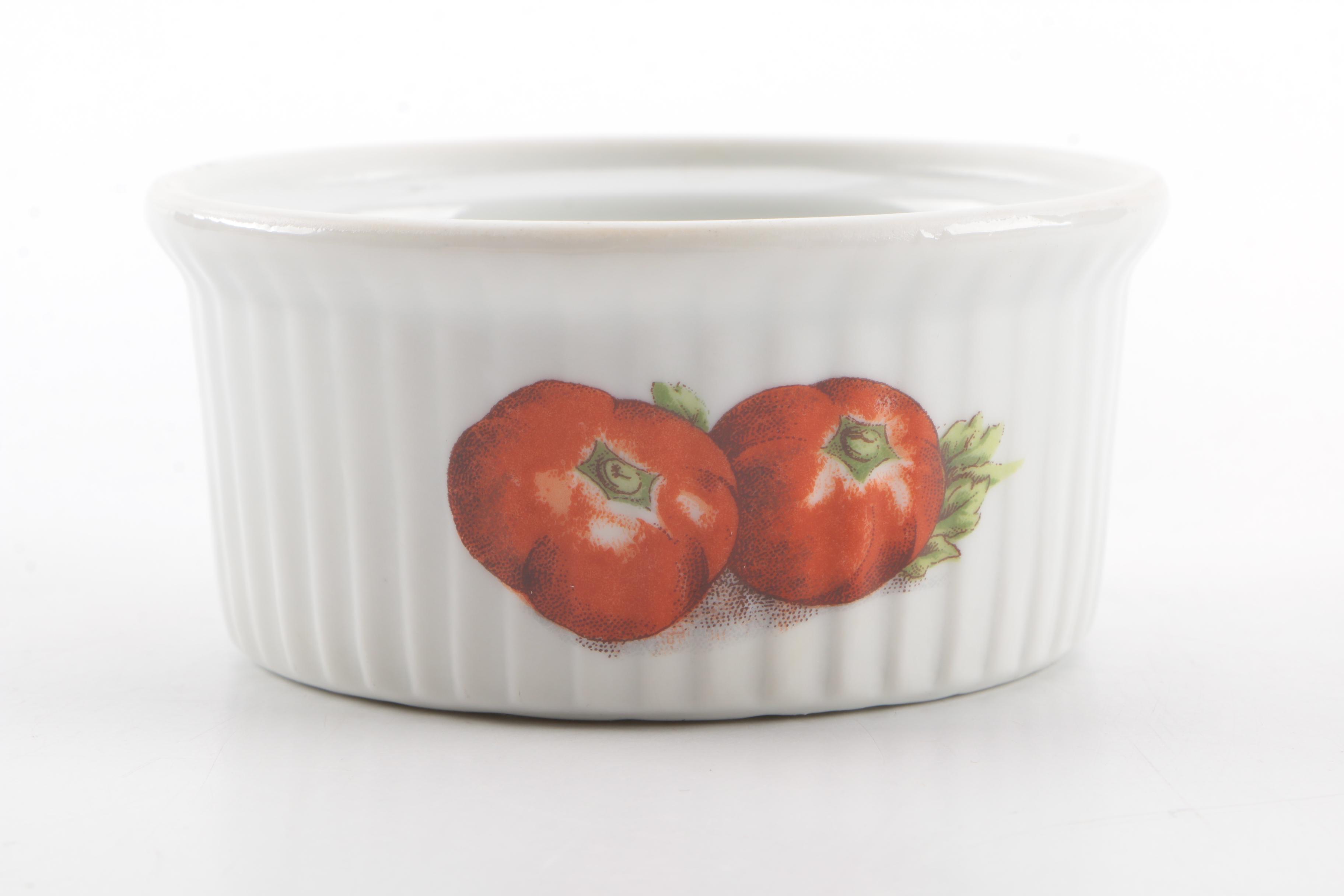 Garden-Themed Ceramic Serveware