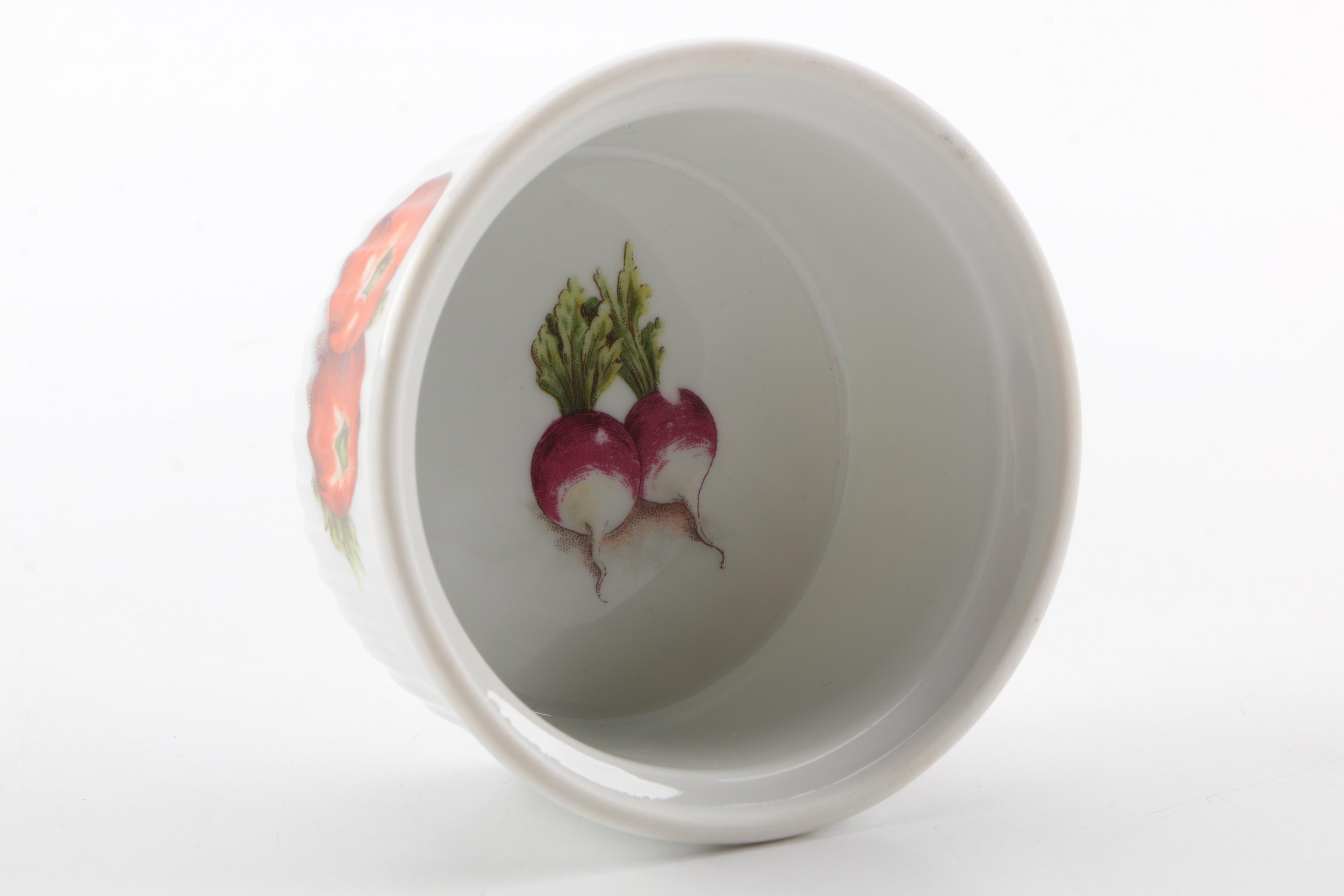 Garden-Themed Ceramic Serveware