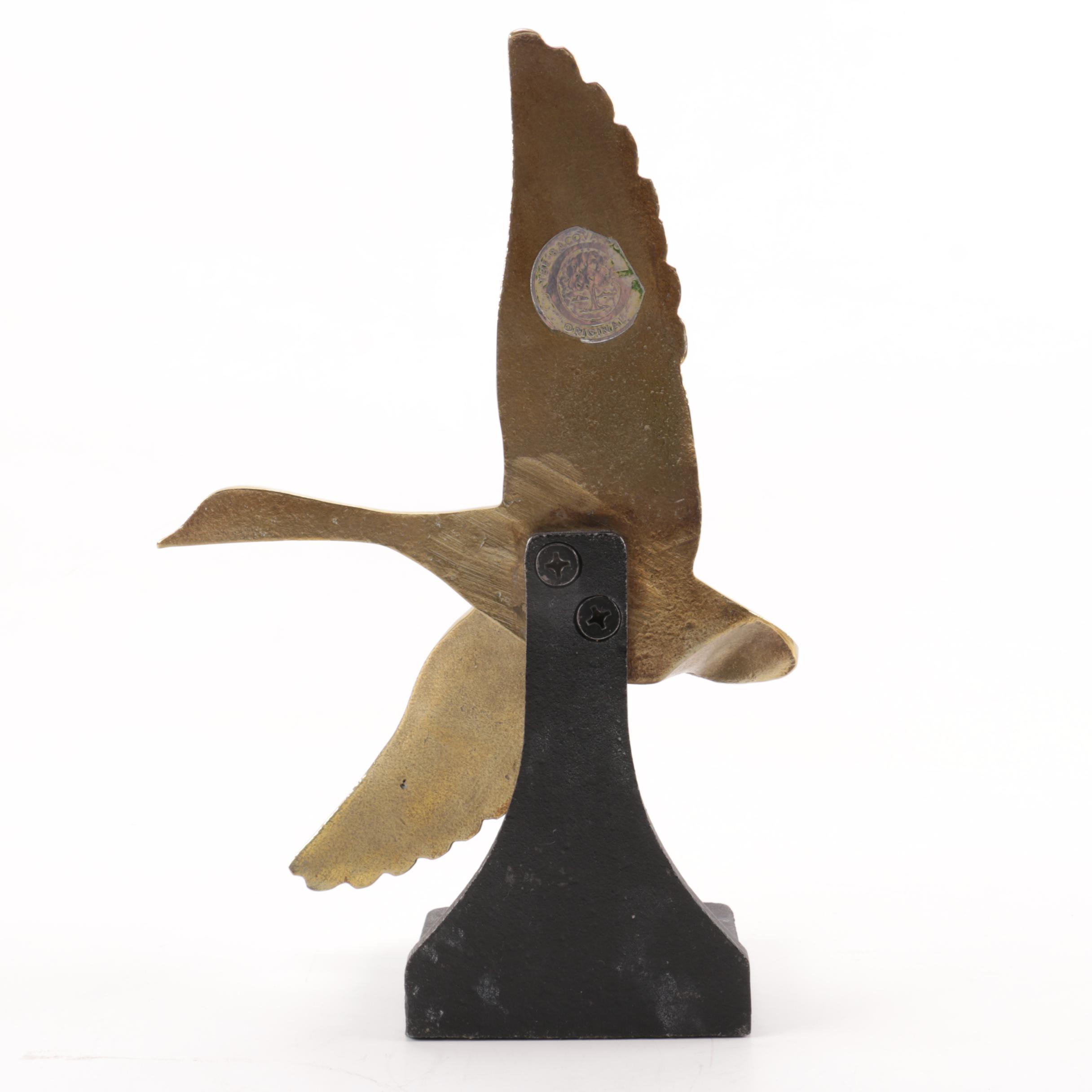 Brass Duck Bookends