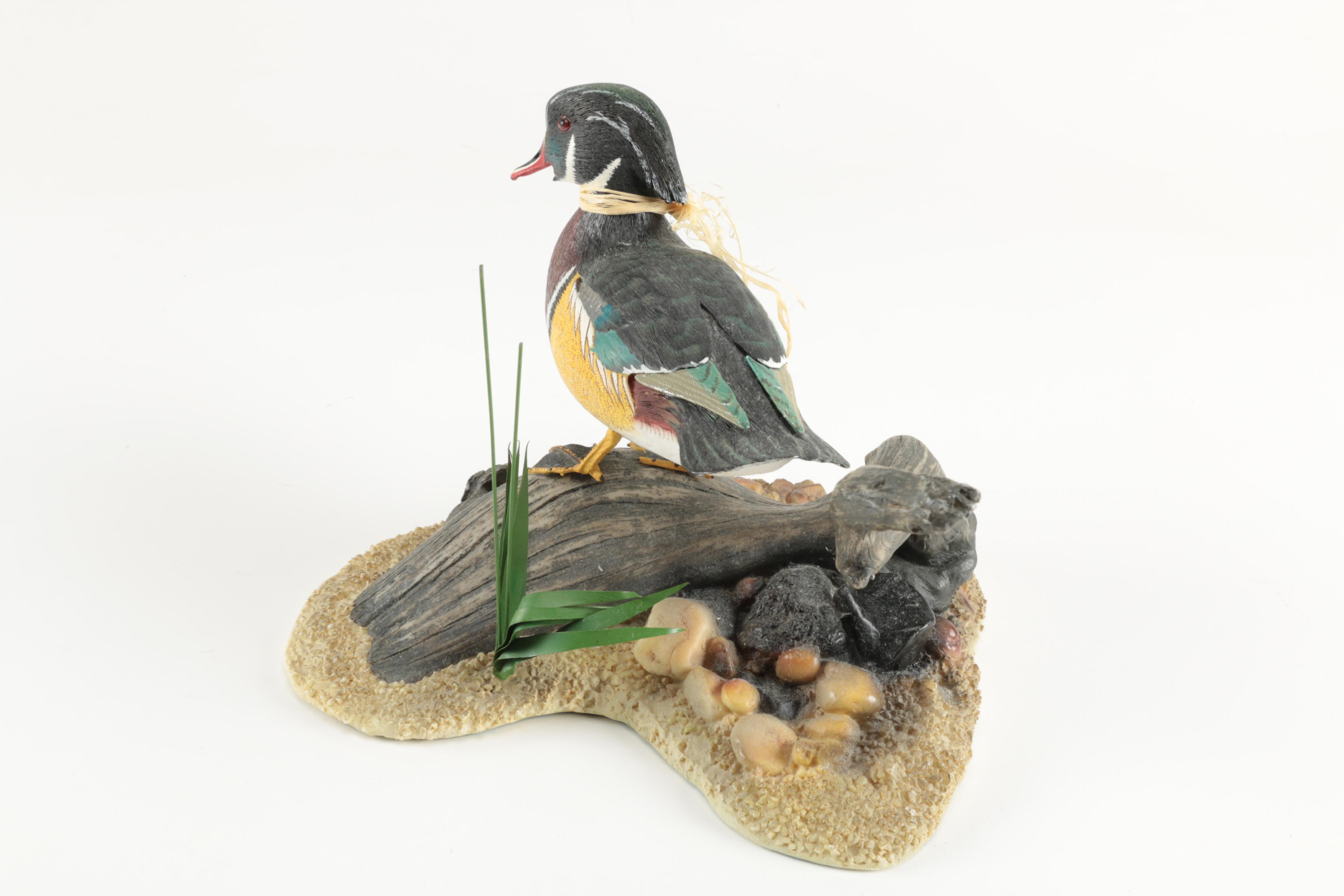 "Collector's Society" Ceramic Figurine Of A Drake Wood Duck