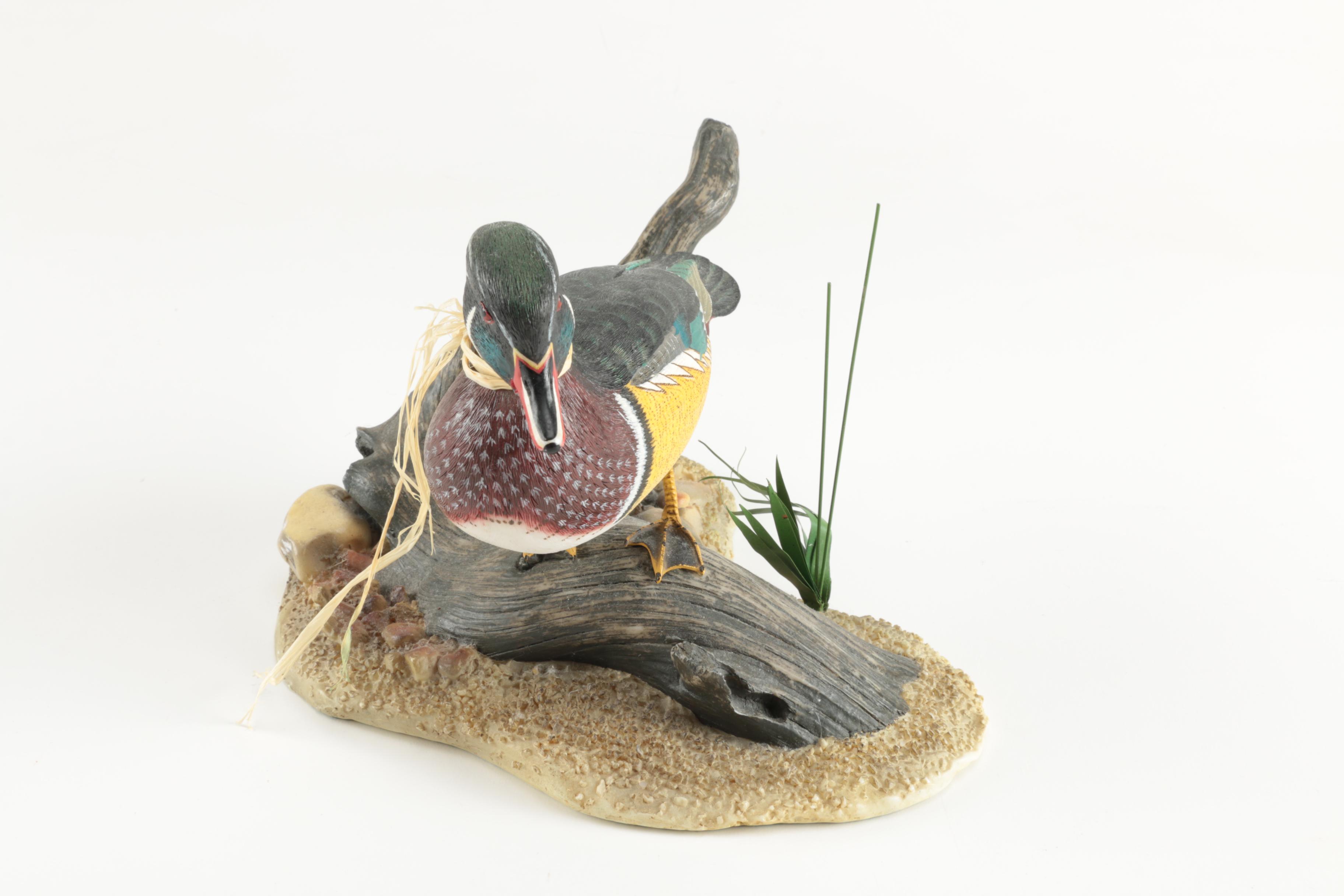 "Collector's Society" Ceramic Figurine Of A Drake Wood Duck