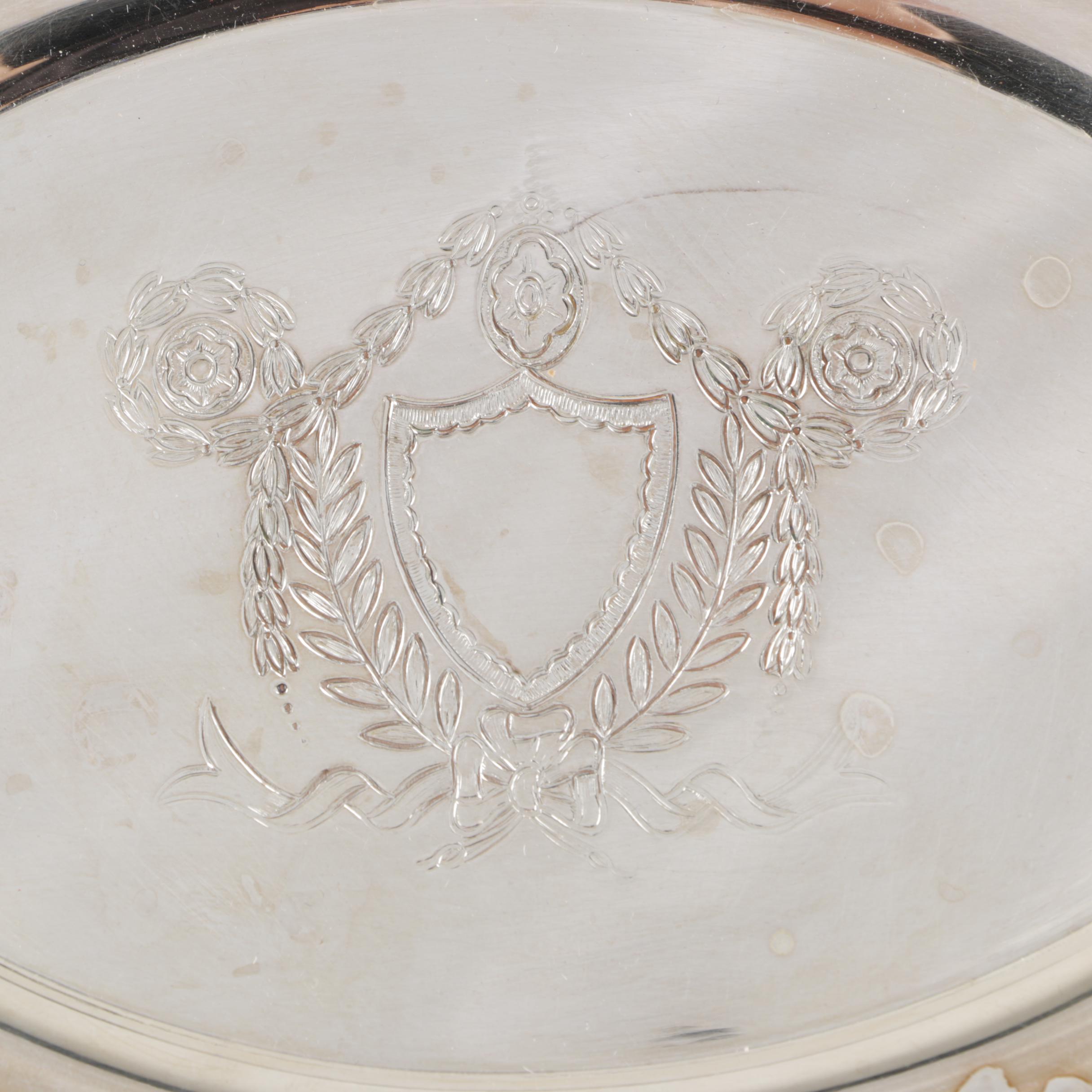 Ellis-Barker Silver Company Salver and Other Silver Plate Servingware