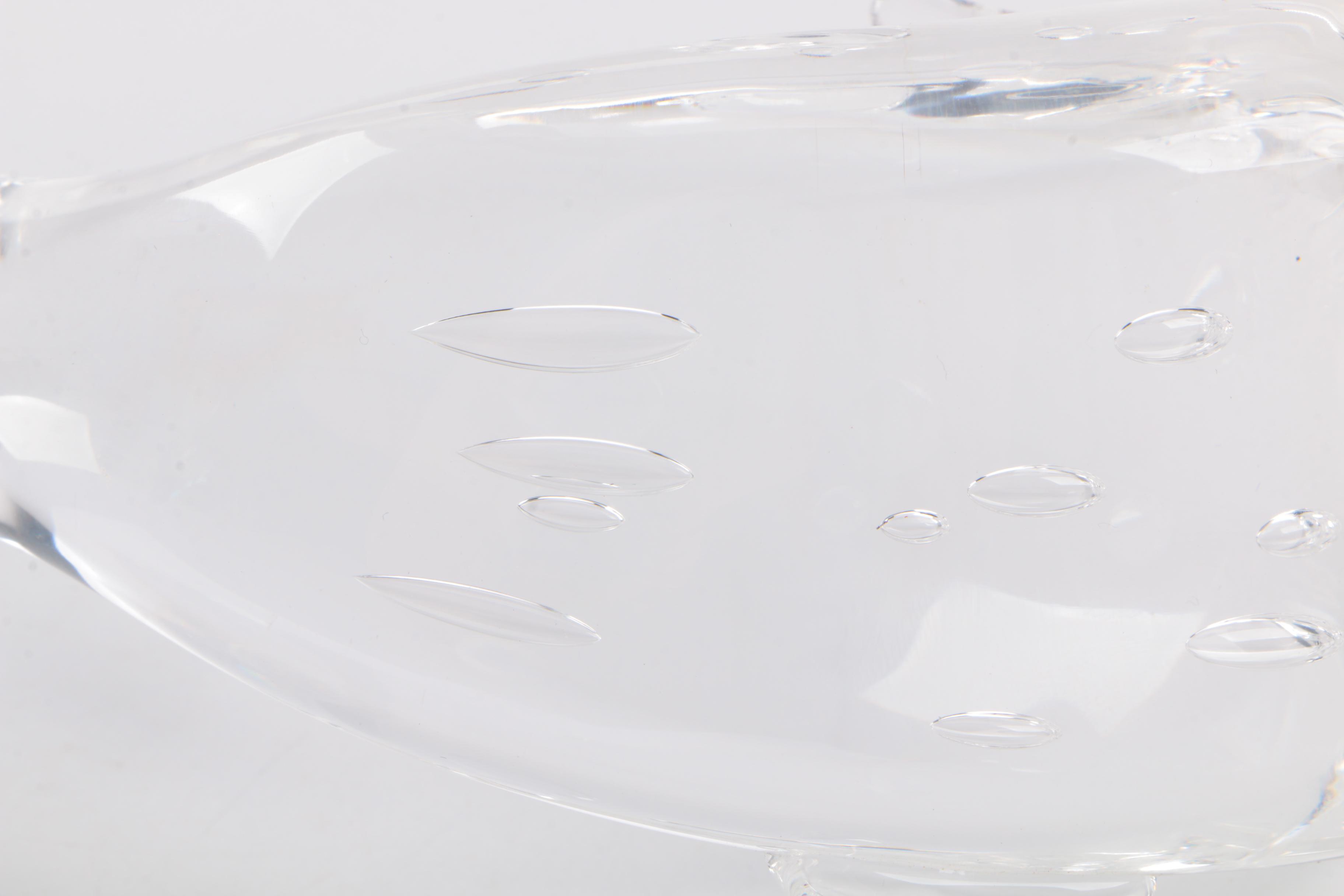 Pair Of Crystal fish and dolphin figurines