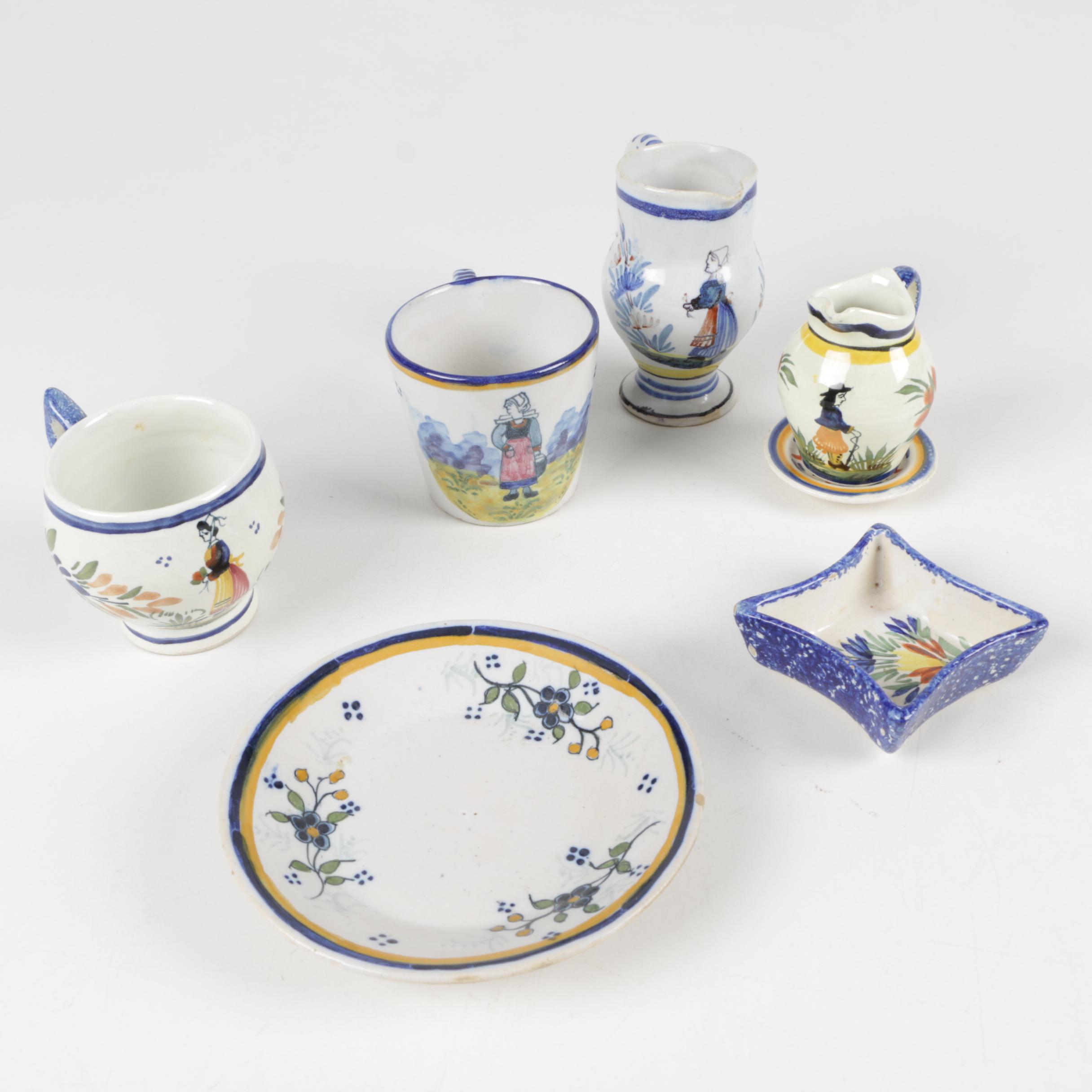 Henriot Quimper Faïence Miniature Pottery