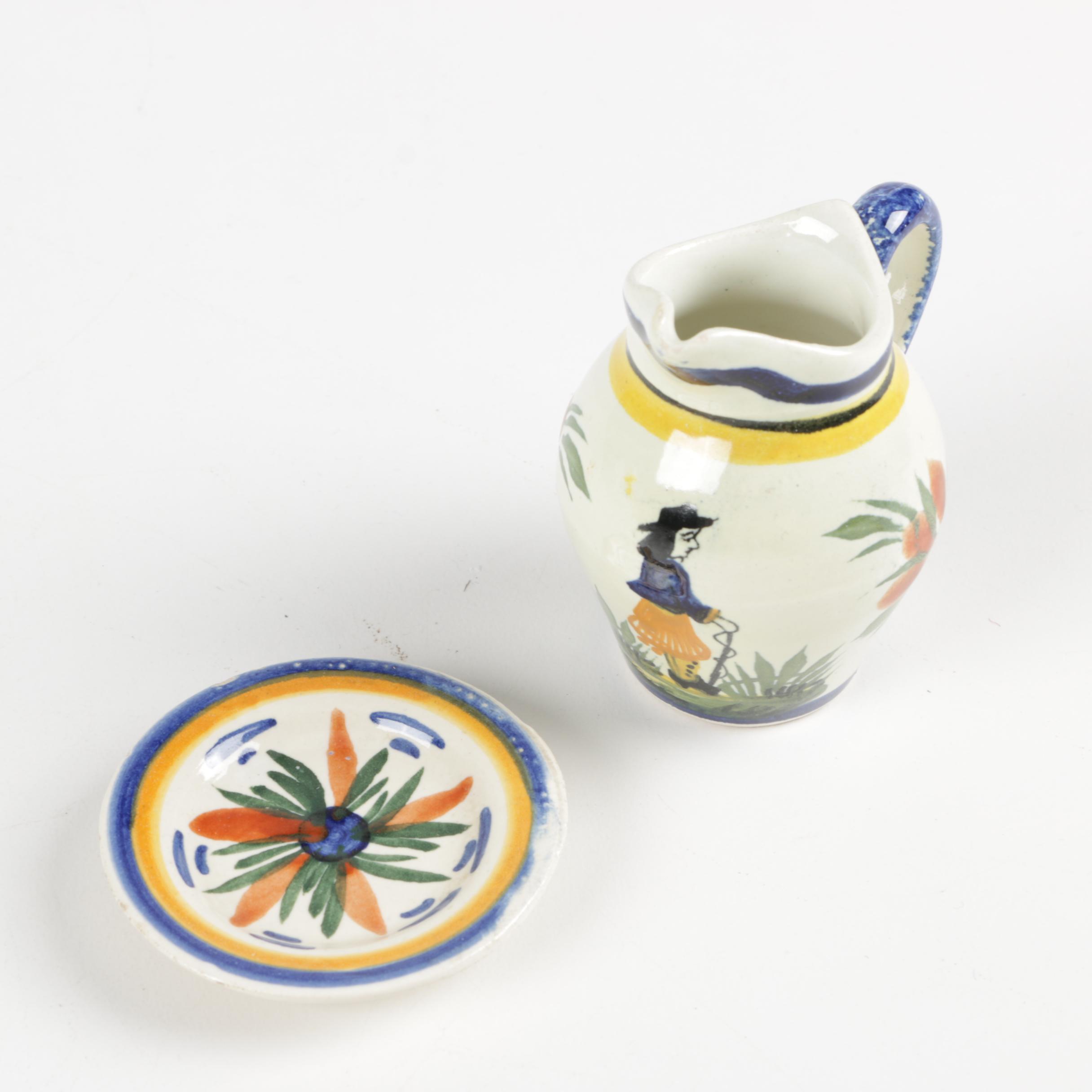 Henriot Quimper Faïence Miniature Pottery