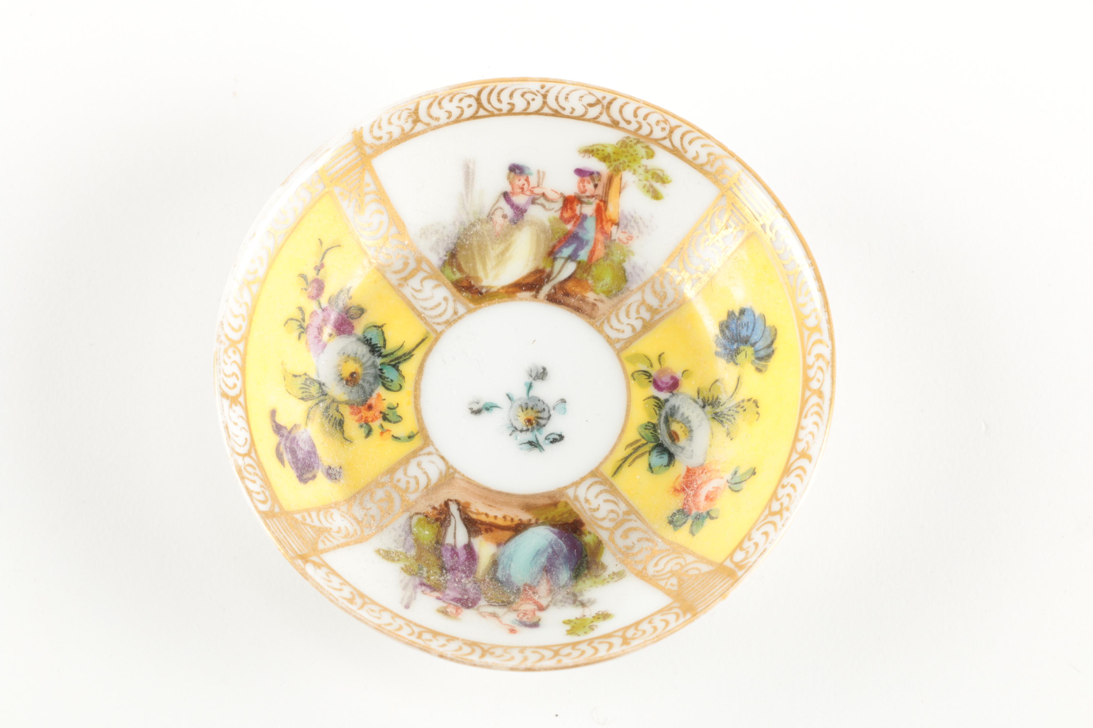 Antique Hand-Painted Dresden Porcelain including Helena Wolfsohn and Meissen