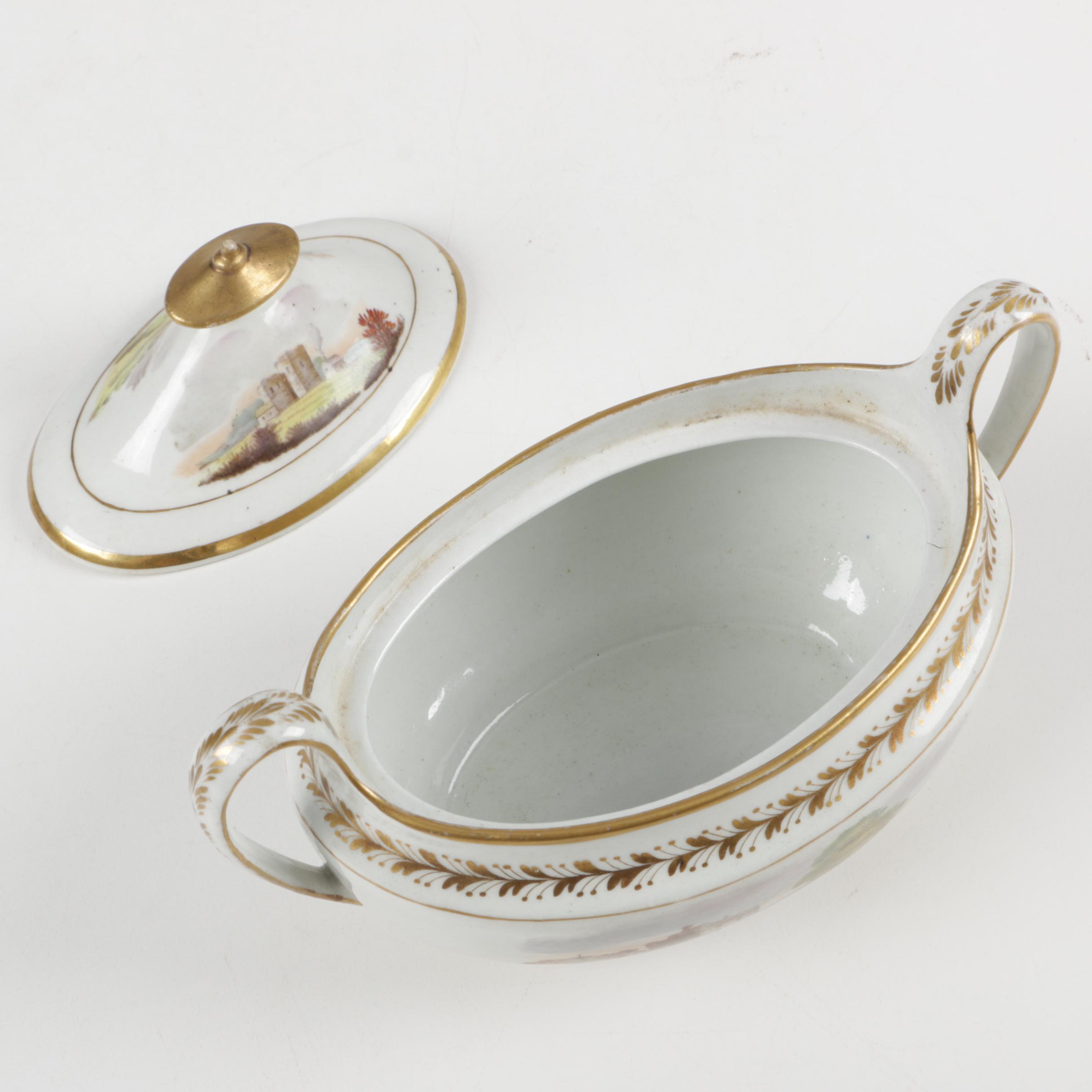 Antique English and Continental Hand-Painted Porcelain