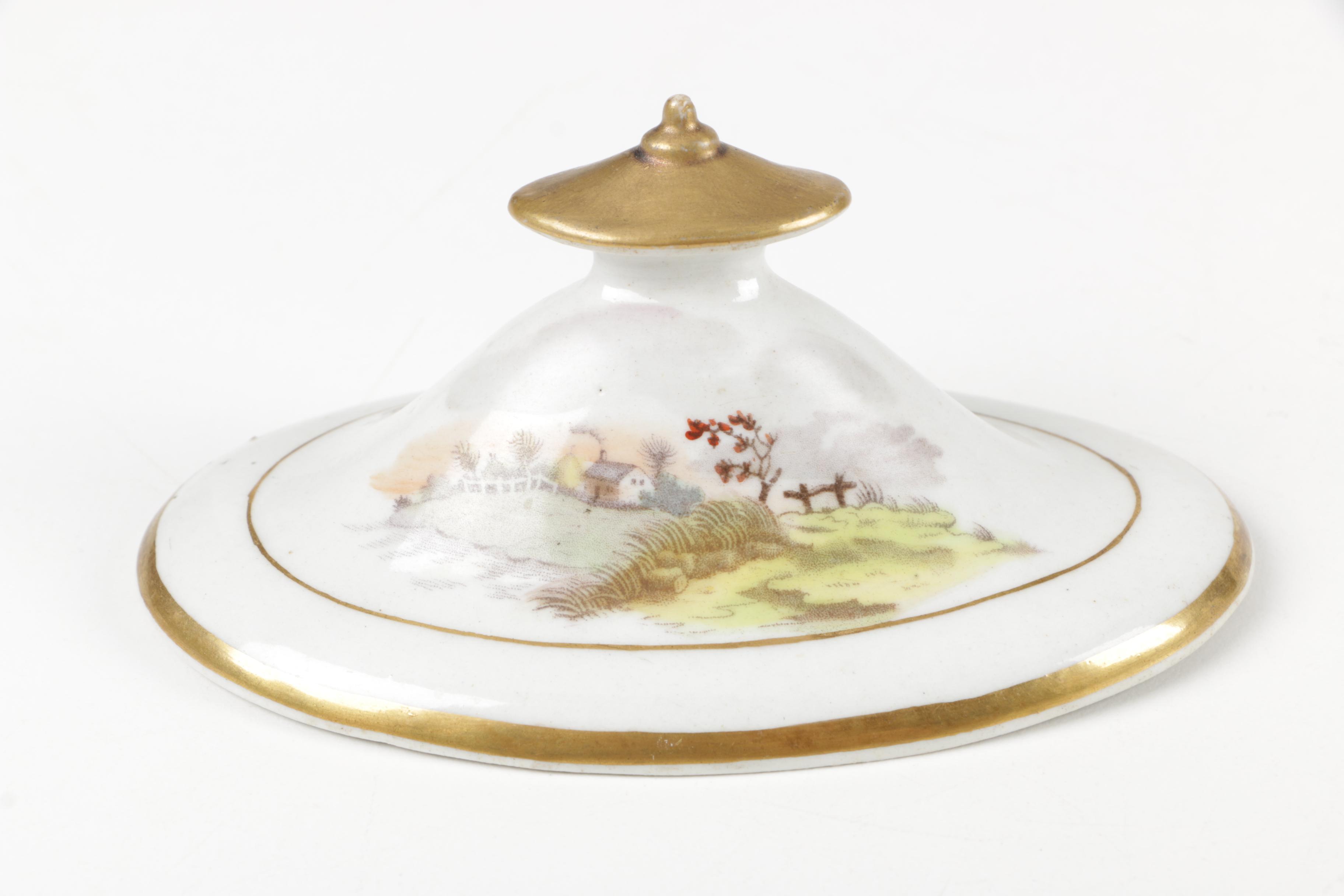 Antique English and Continental Hand-Painted Porcelain