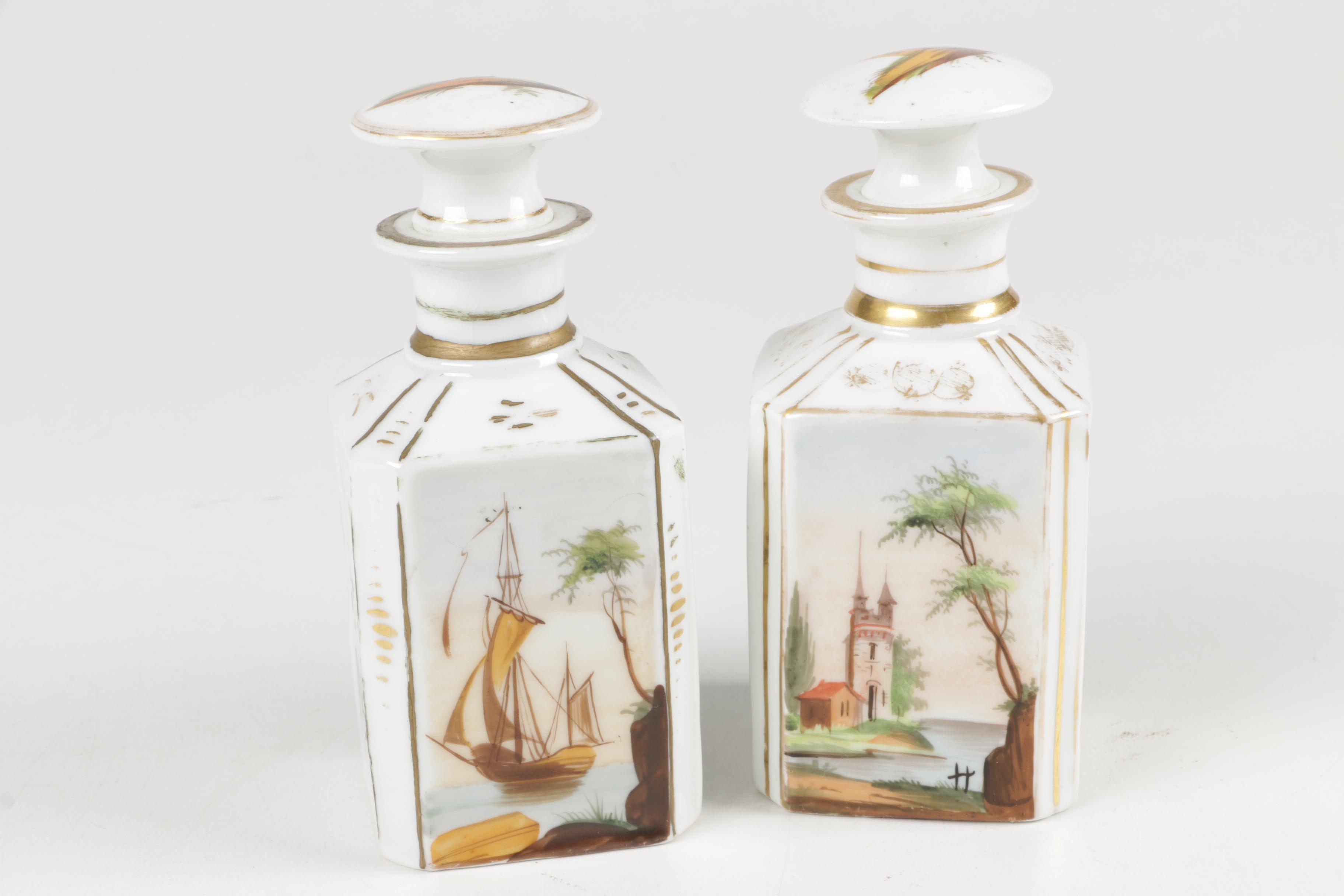 Antique English and Continental Hand-Painted Porcelain