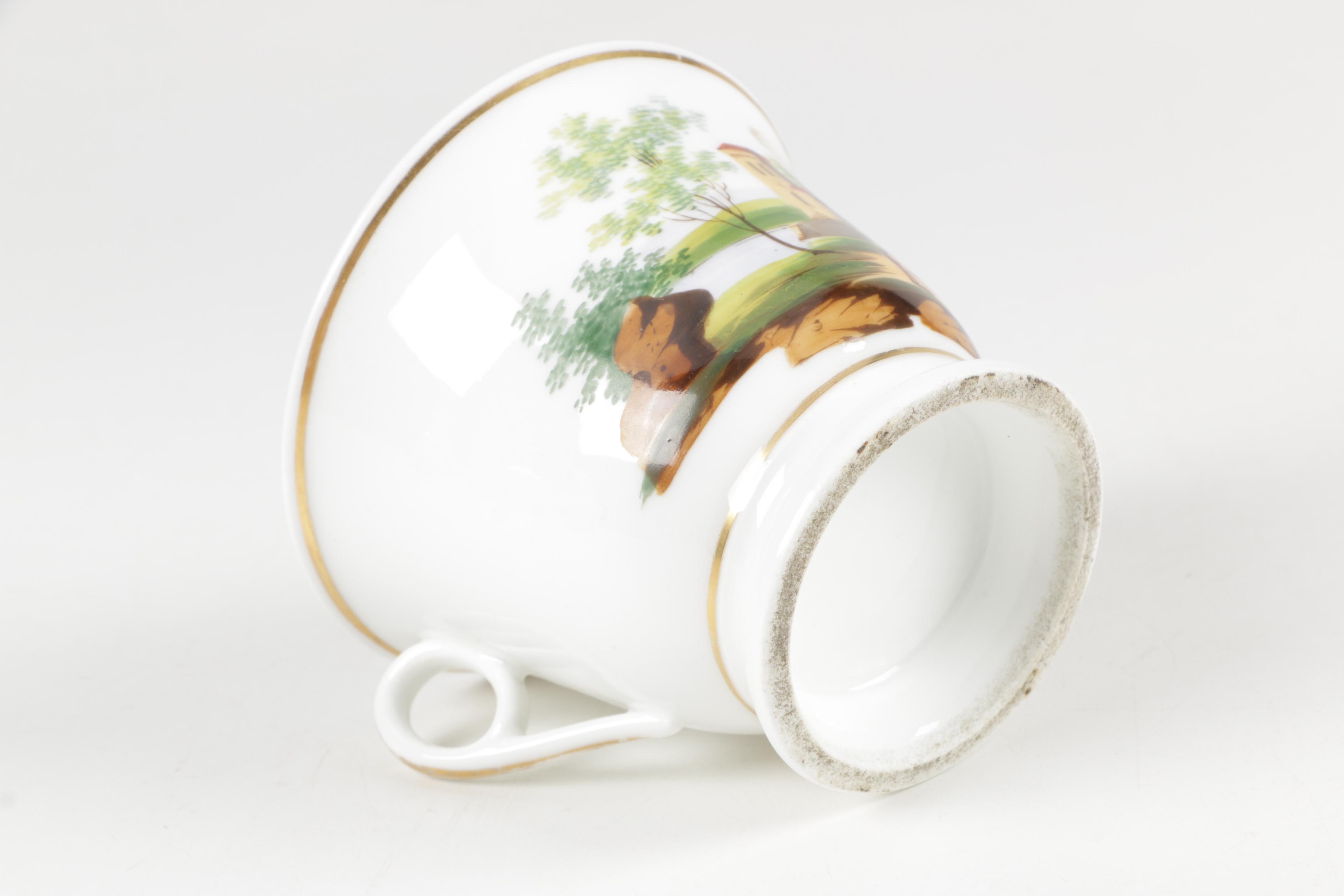 Antique English and Continental Hand-Painted Porcelain