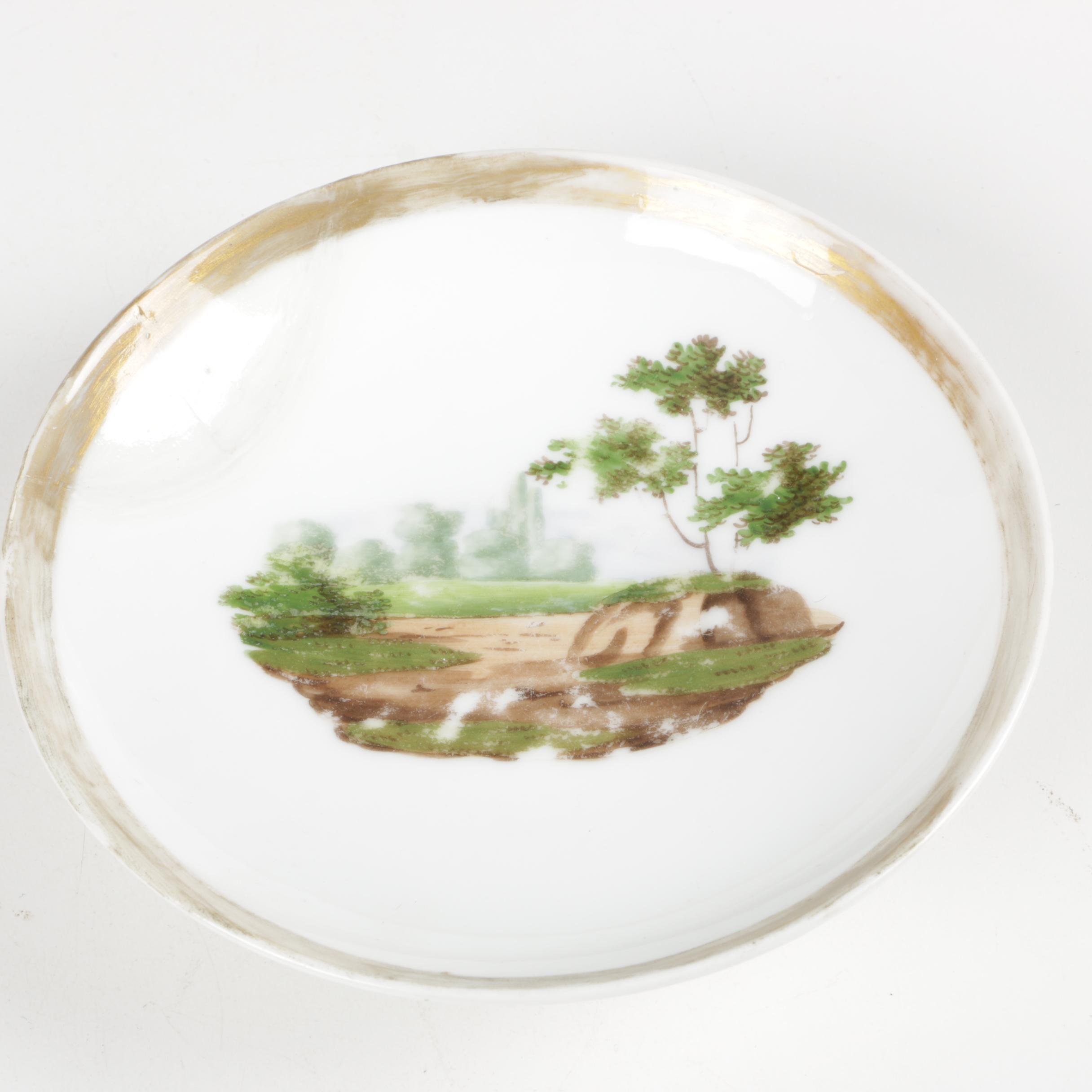 Antique English and Continental Hand-Painted Porcelain