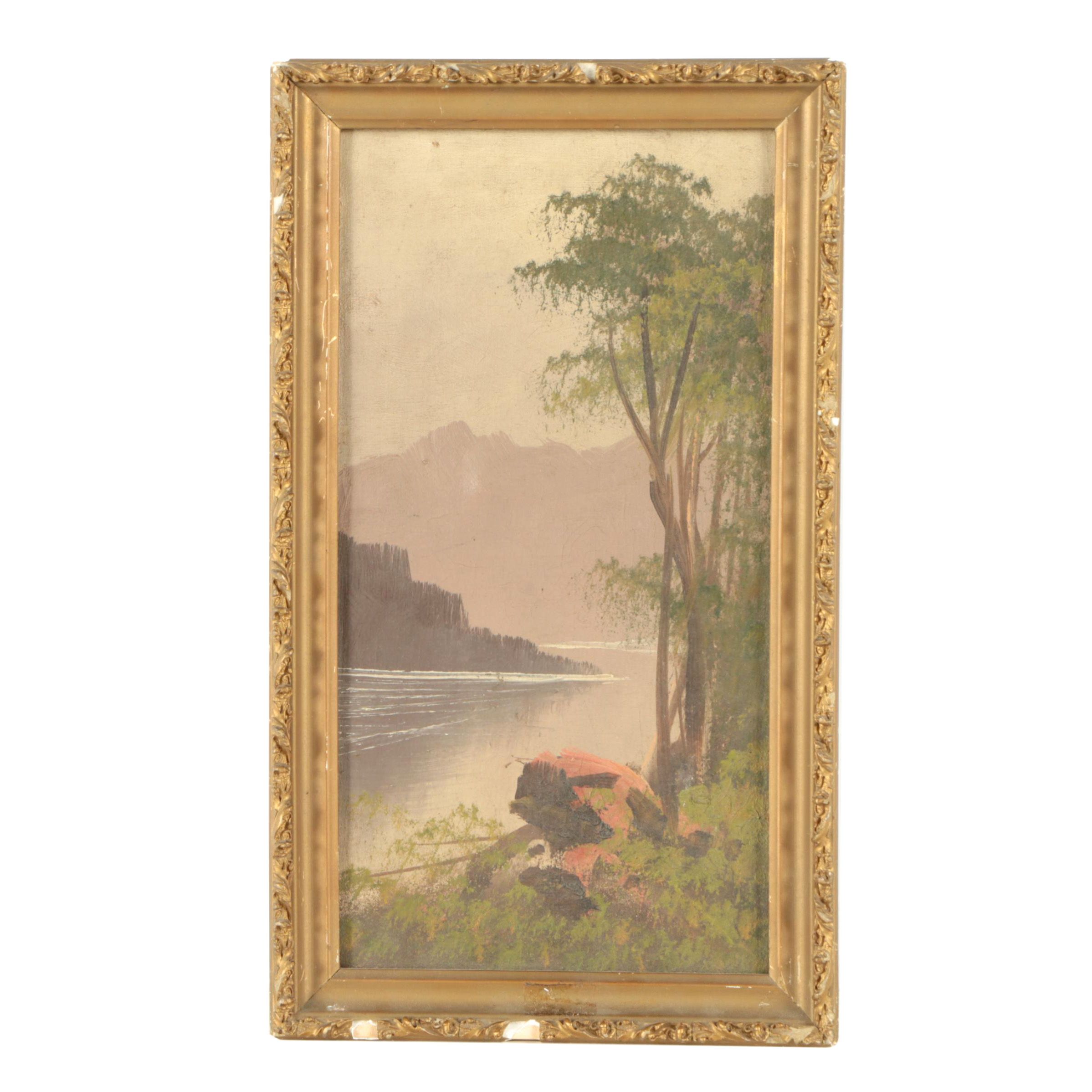 Oil Painting of a River