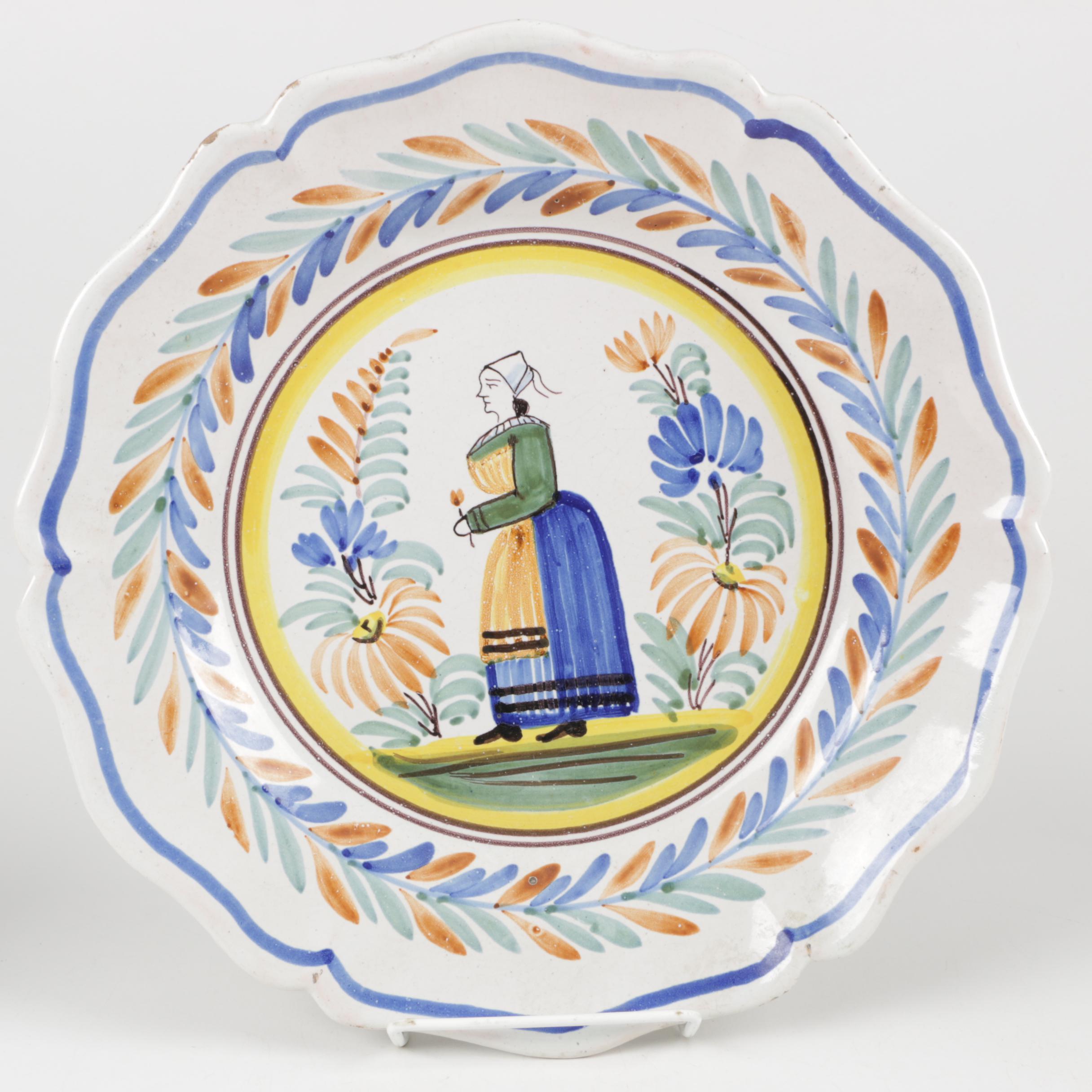 Henriot Quimper Faïence Plates