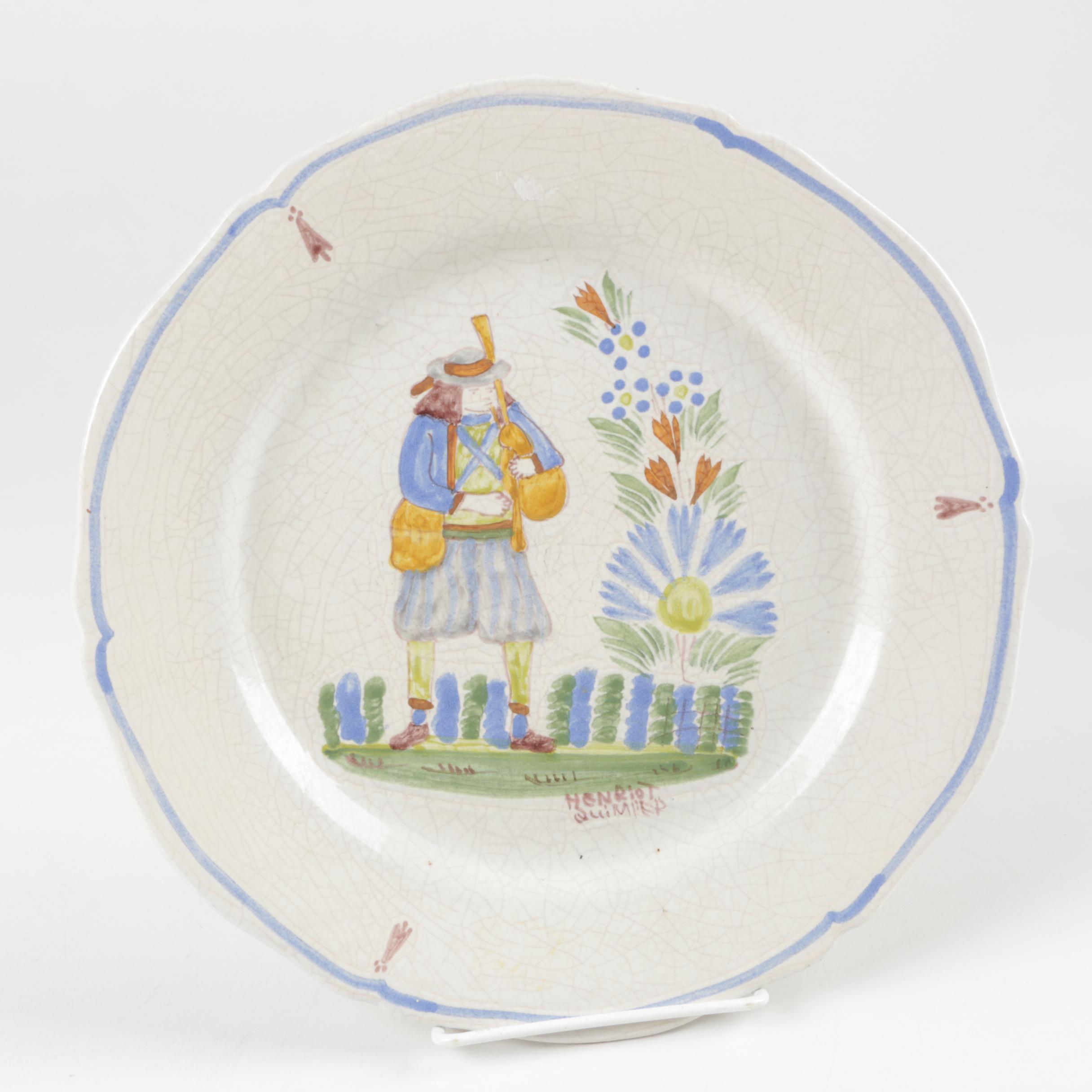 Henriot Quimper Faïence Plates