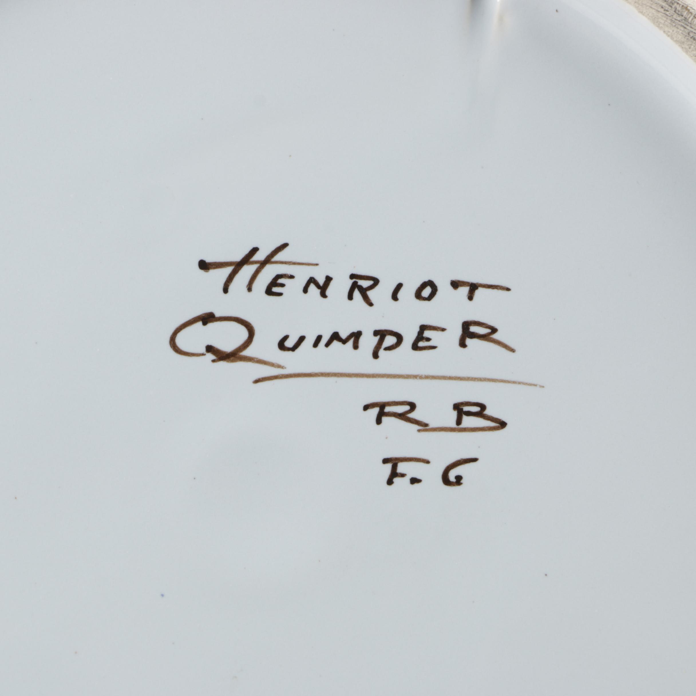 Henriot Quimper Faïence Plates