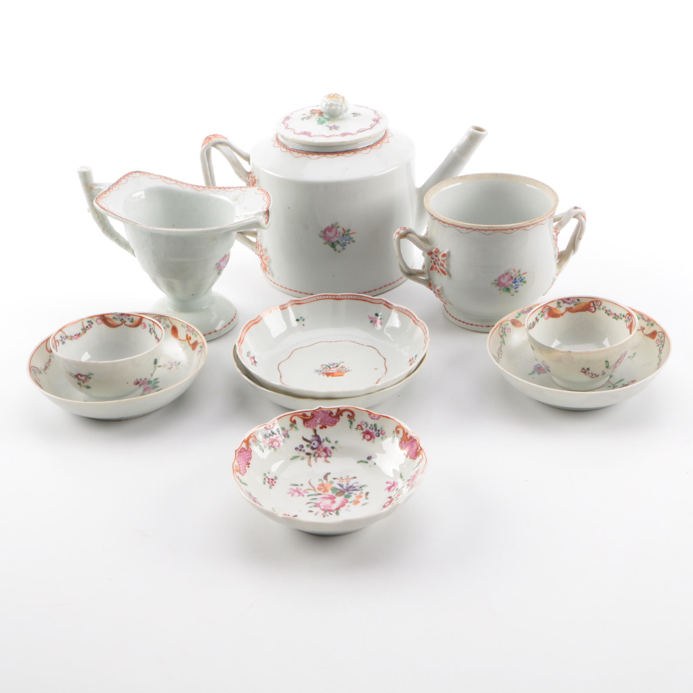 Porcelain Tableware Including Chinese Export