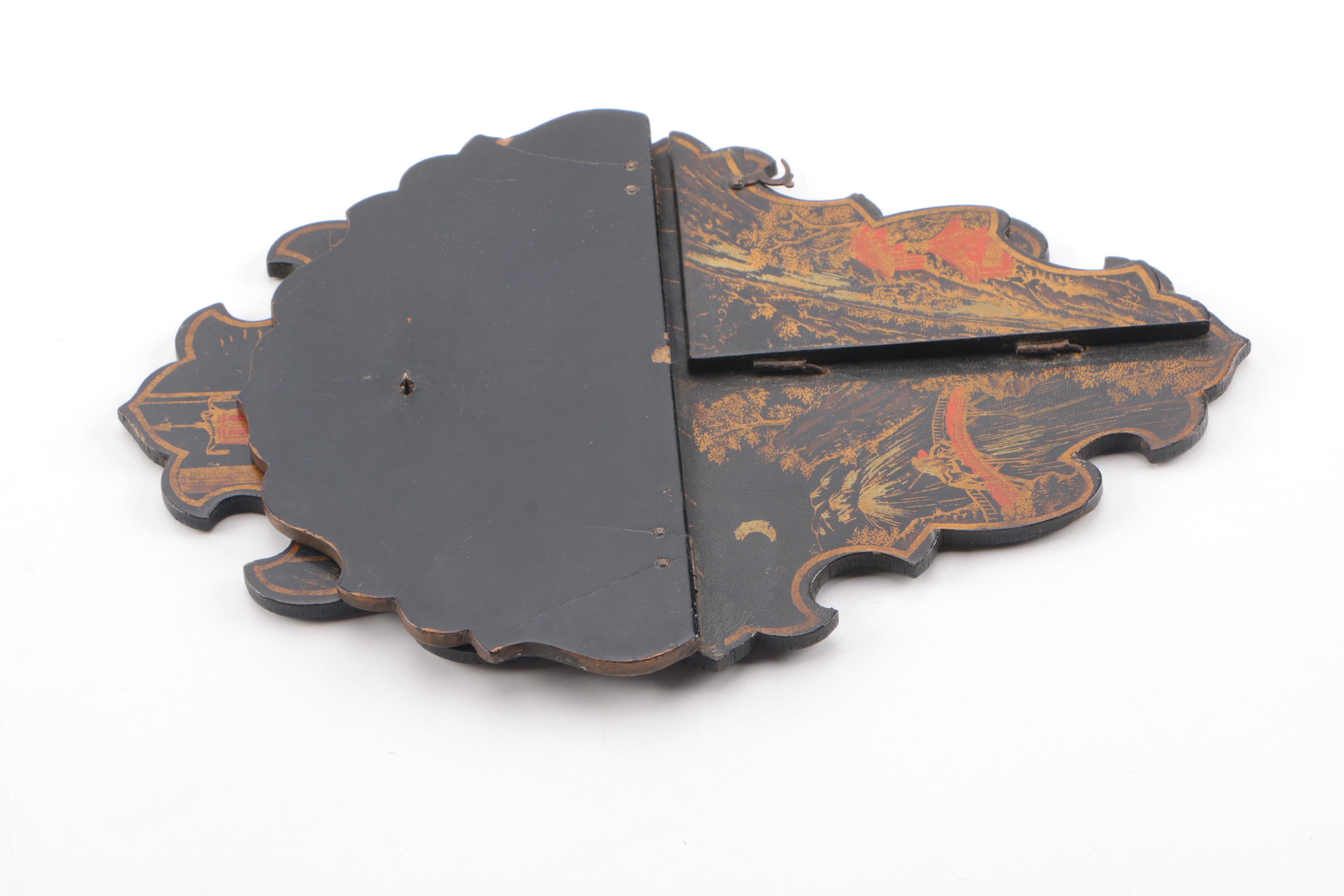 Hand Painted Wooden Wall Decor with Shelf