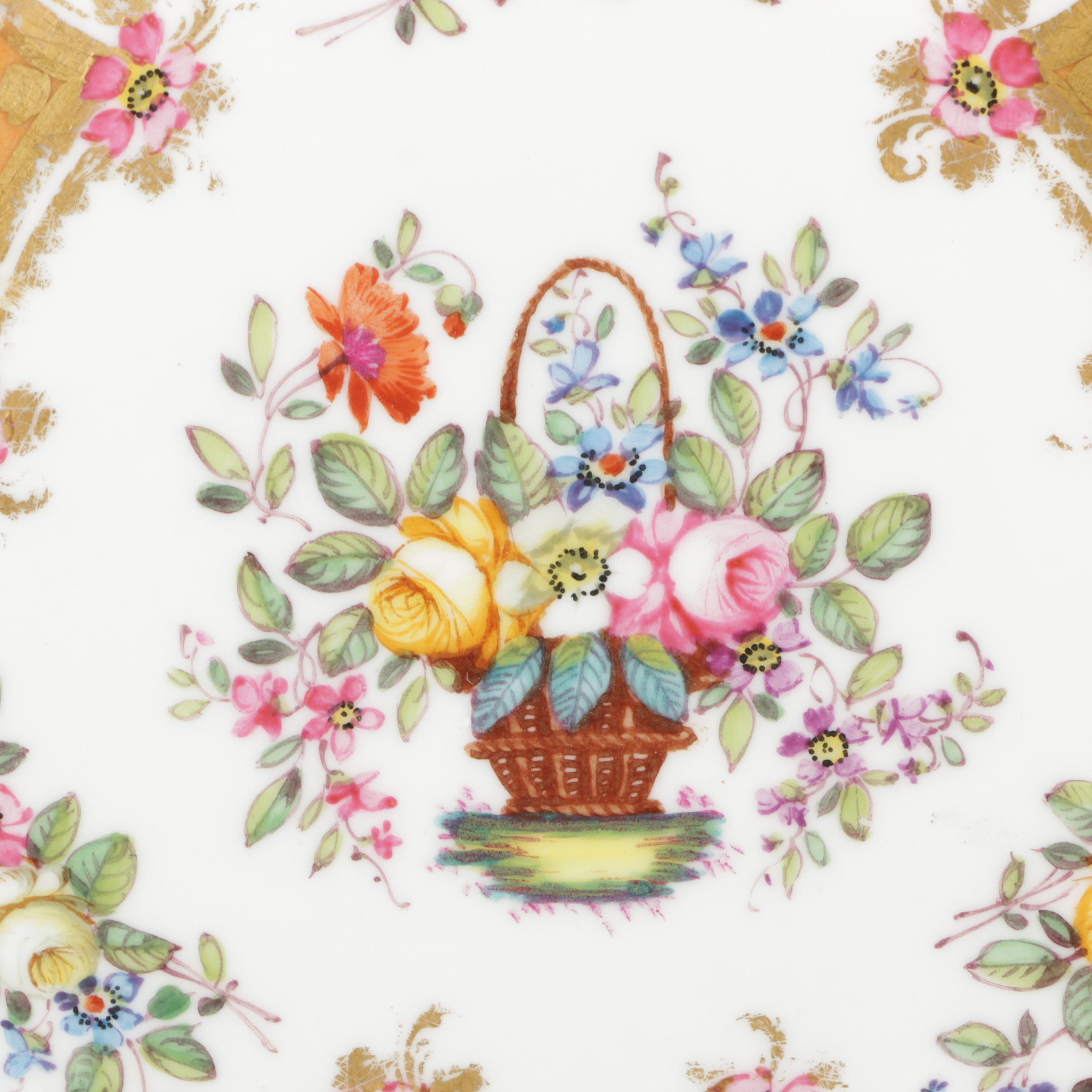 Eclectic  English Tableware Featuring Antique Rockingham Works and Worchester