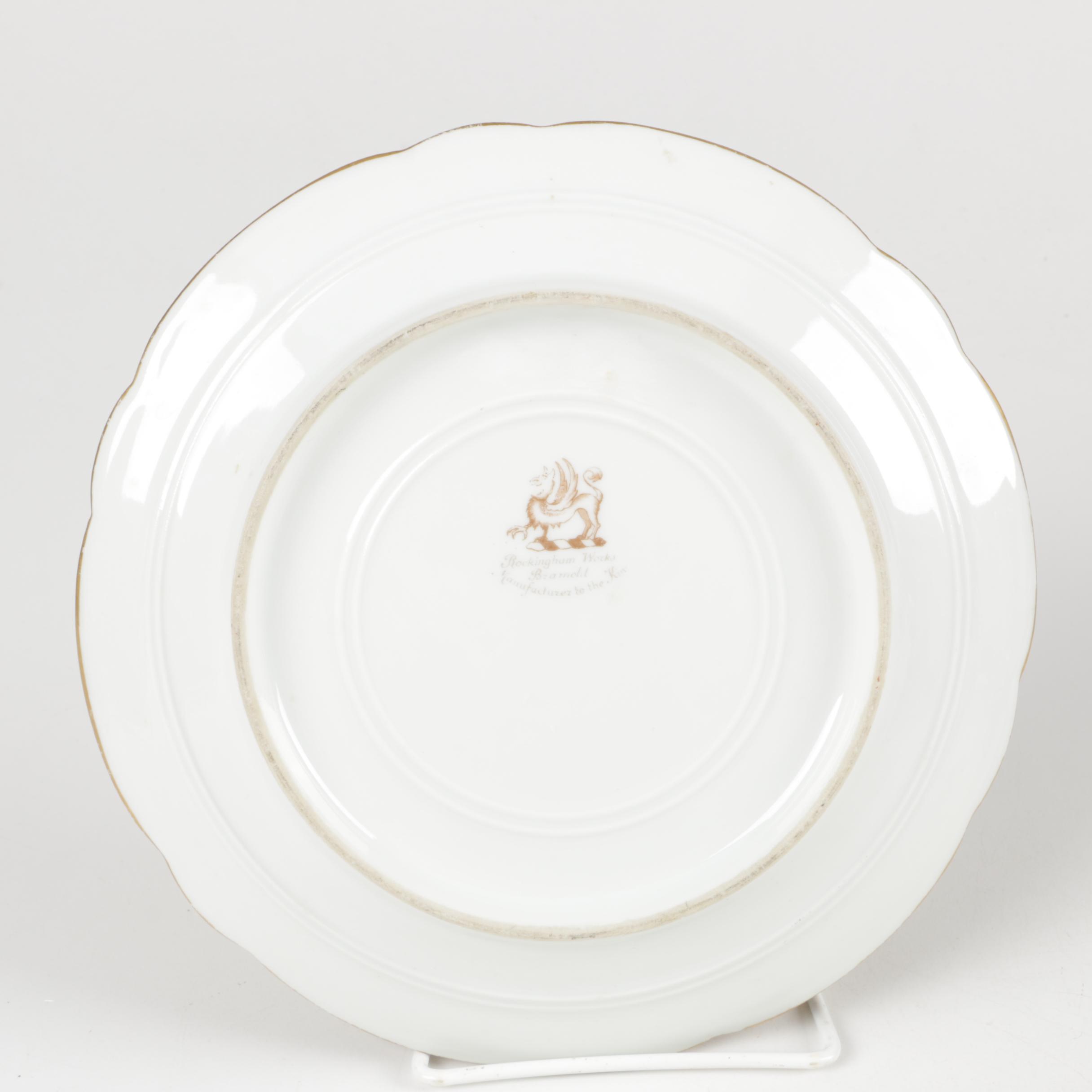 Eclectic  English Tableware Featuring Antique Rockingham Works and Worchester