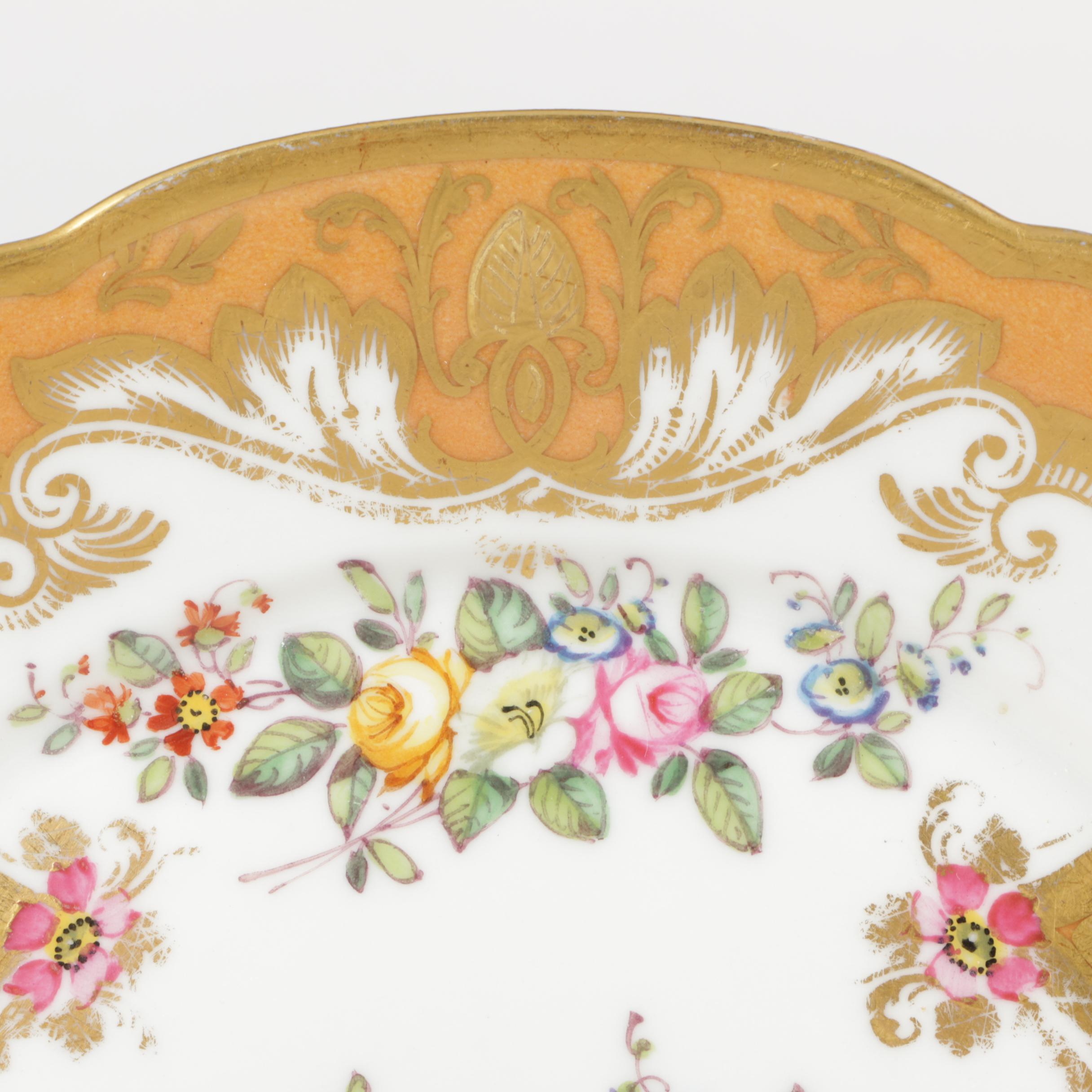 Eclectic  English Tableware Featuring Antique Rockingham Works and Worchester