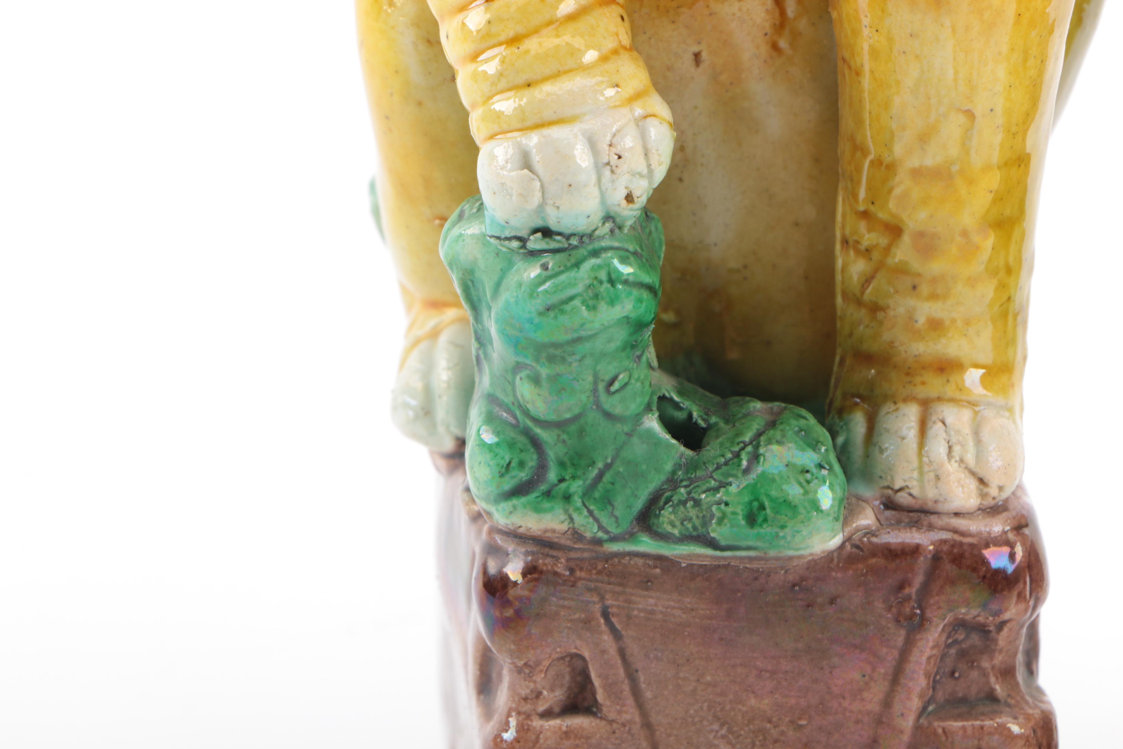 Chinese Guardian Lion Ceramic Figurines