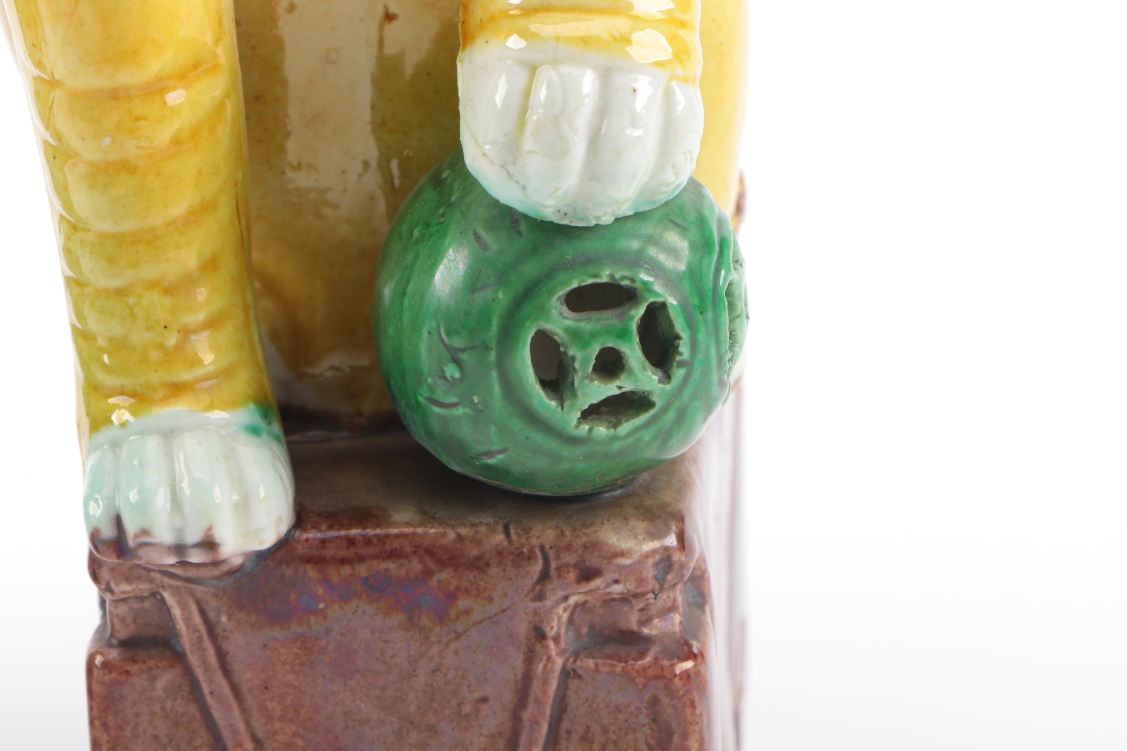 Chinese Guardian Lion Ceramic Figurines