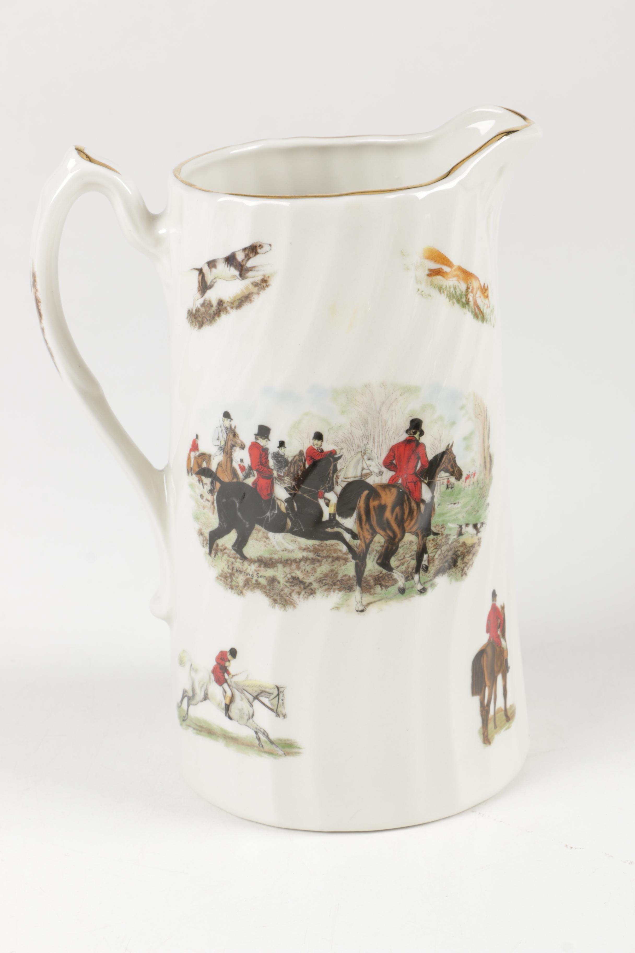 Eclectic  English Tableware Featuring Antique Rockingham Works and Worchester