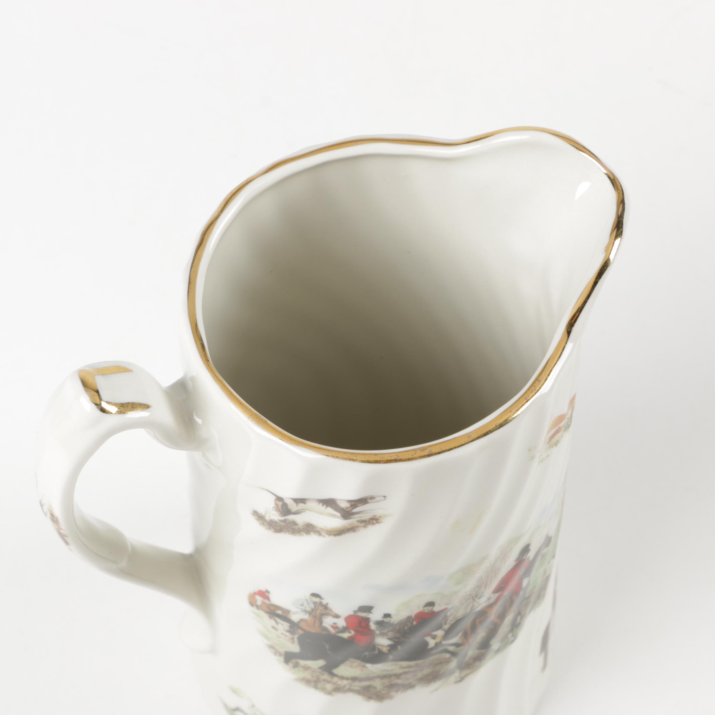 Eclectic  English Tableware Featuring Antique Rockingham Works and Worchester