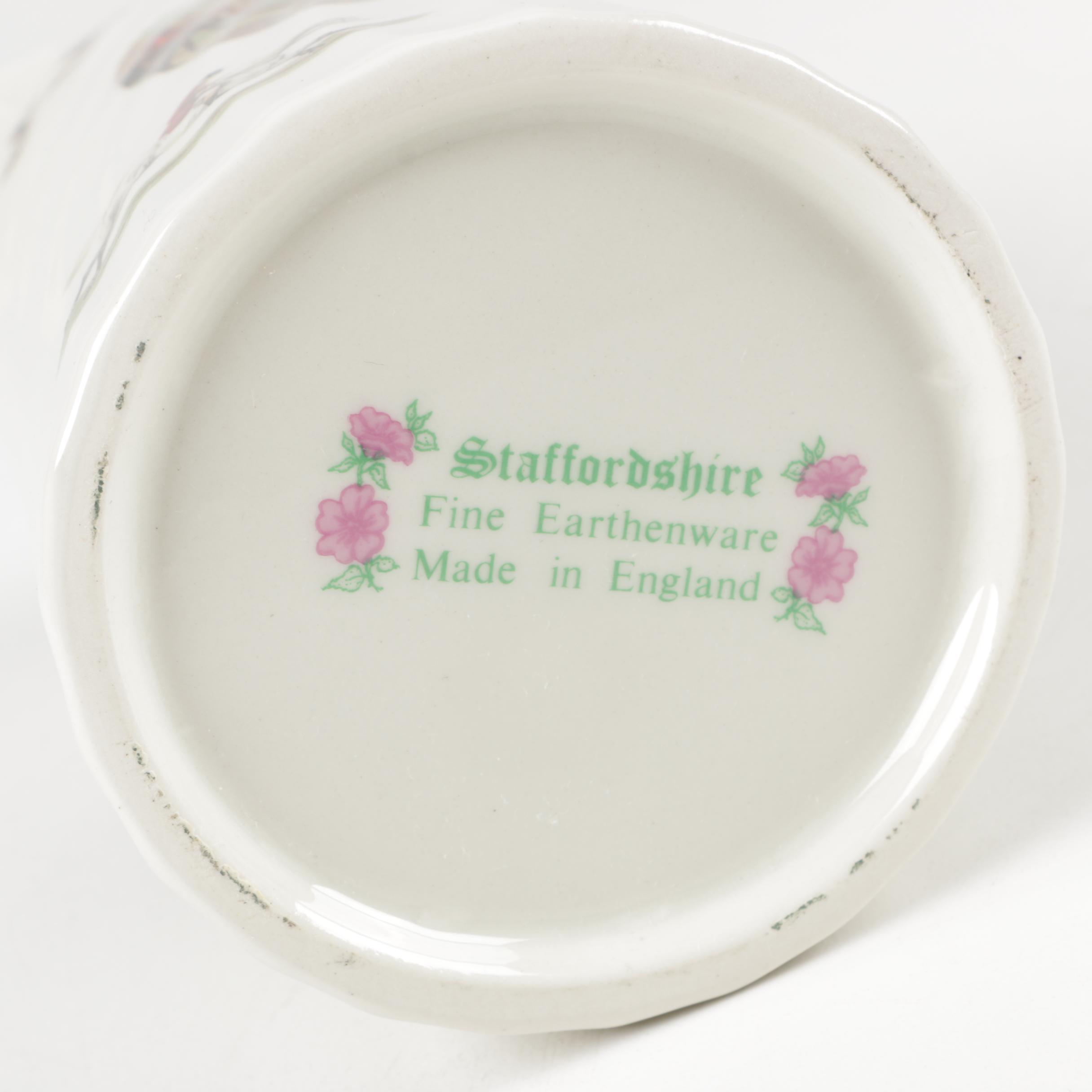 Eclectic  English Tableware Featuring Antique Rockingham Works and Worchester