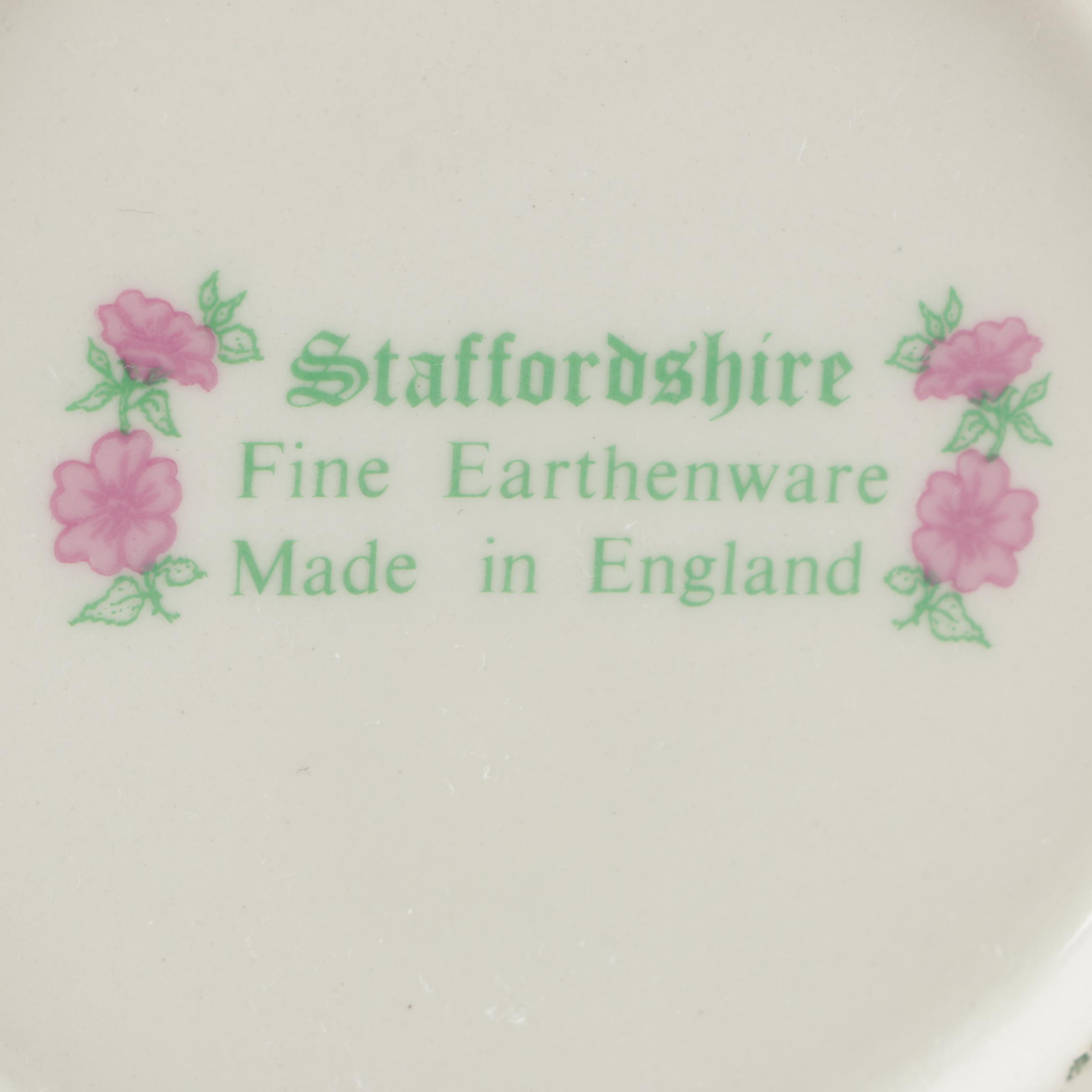 Eclectic  English Tableware Featuring Antique Rockingham Works and Worchester